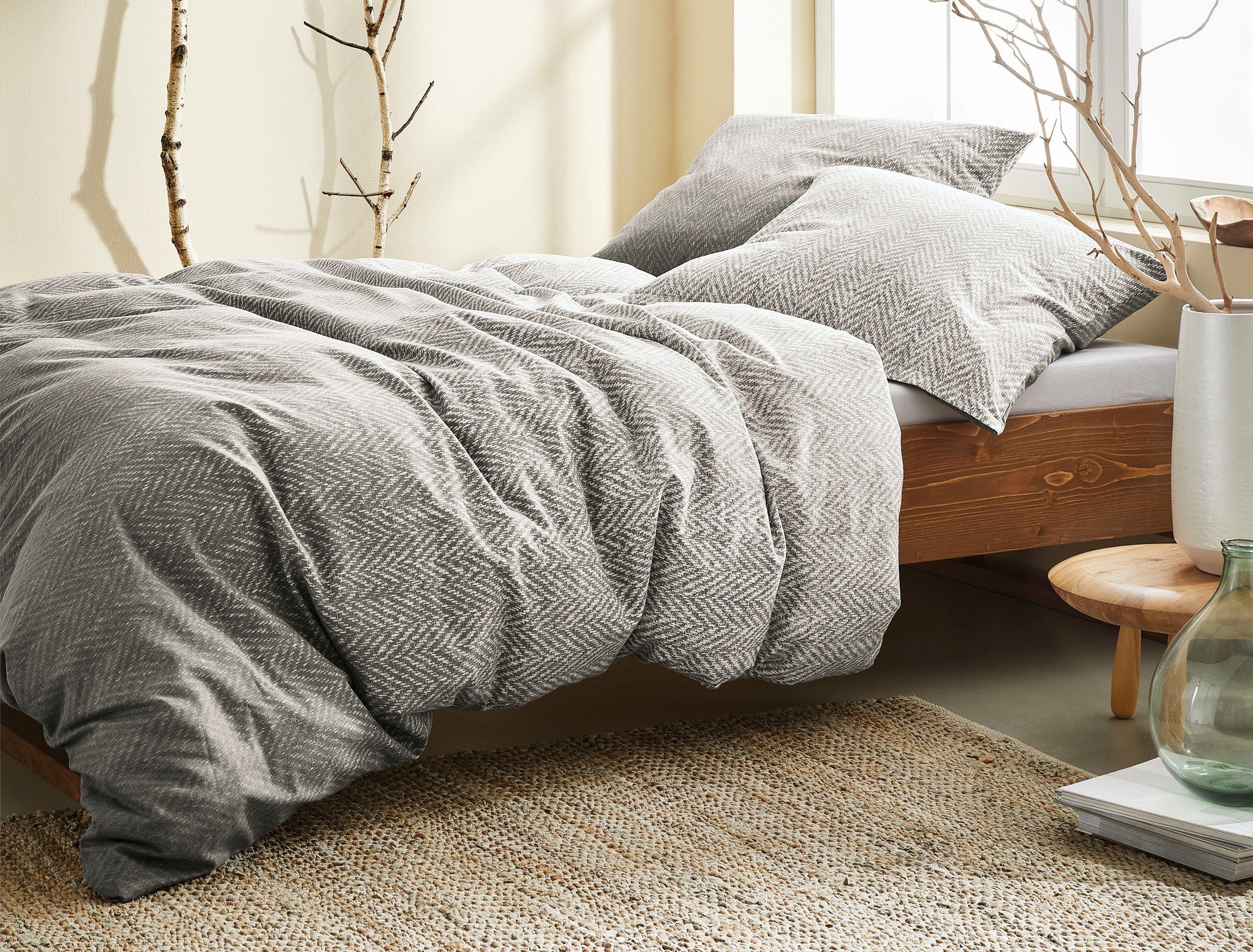 Bettwäsche »Feel 8212«, Irisette, mit Fischgrätmuster online kaufen | OTTO