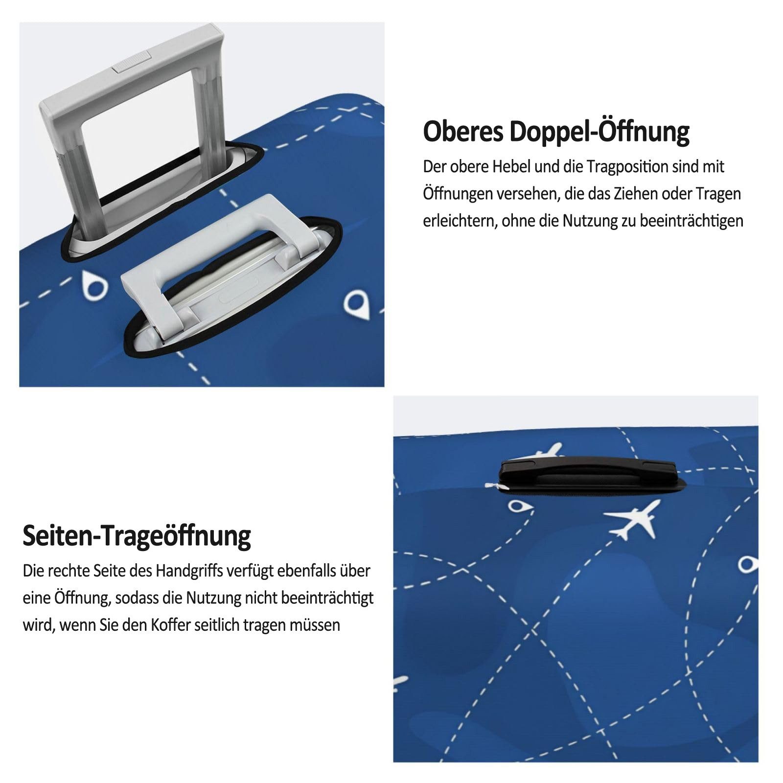Agger Kofferhülle Koffer Staubschutz, elastische Kofferhülle, Verstärkte Kofferhülle (18-32 Zoll)
