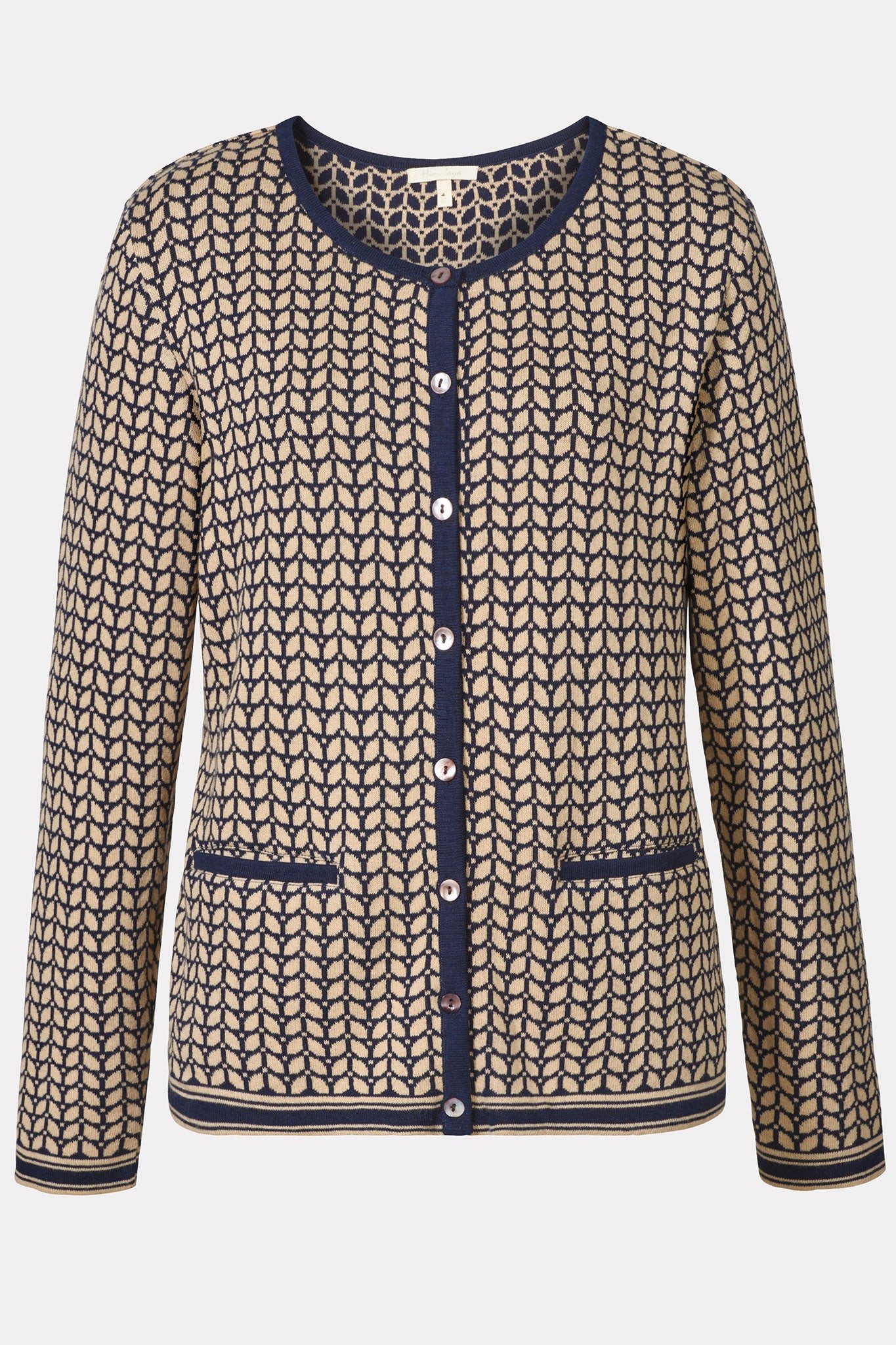 Himalaya Clothing Cardigan Damen mit feinem Blattdesign - Cardigan aus hoch günstig online kaufen