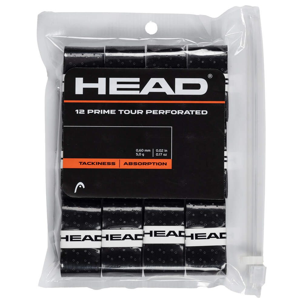 Head Griffband Overgrip Prime Tour Perforated 0.6 mm (Komfort, Griffigkeit) schwarz
