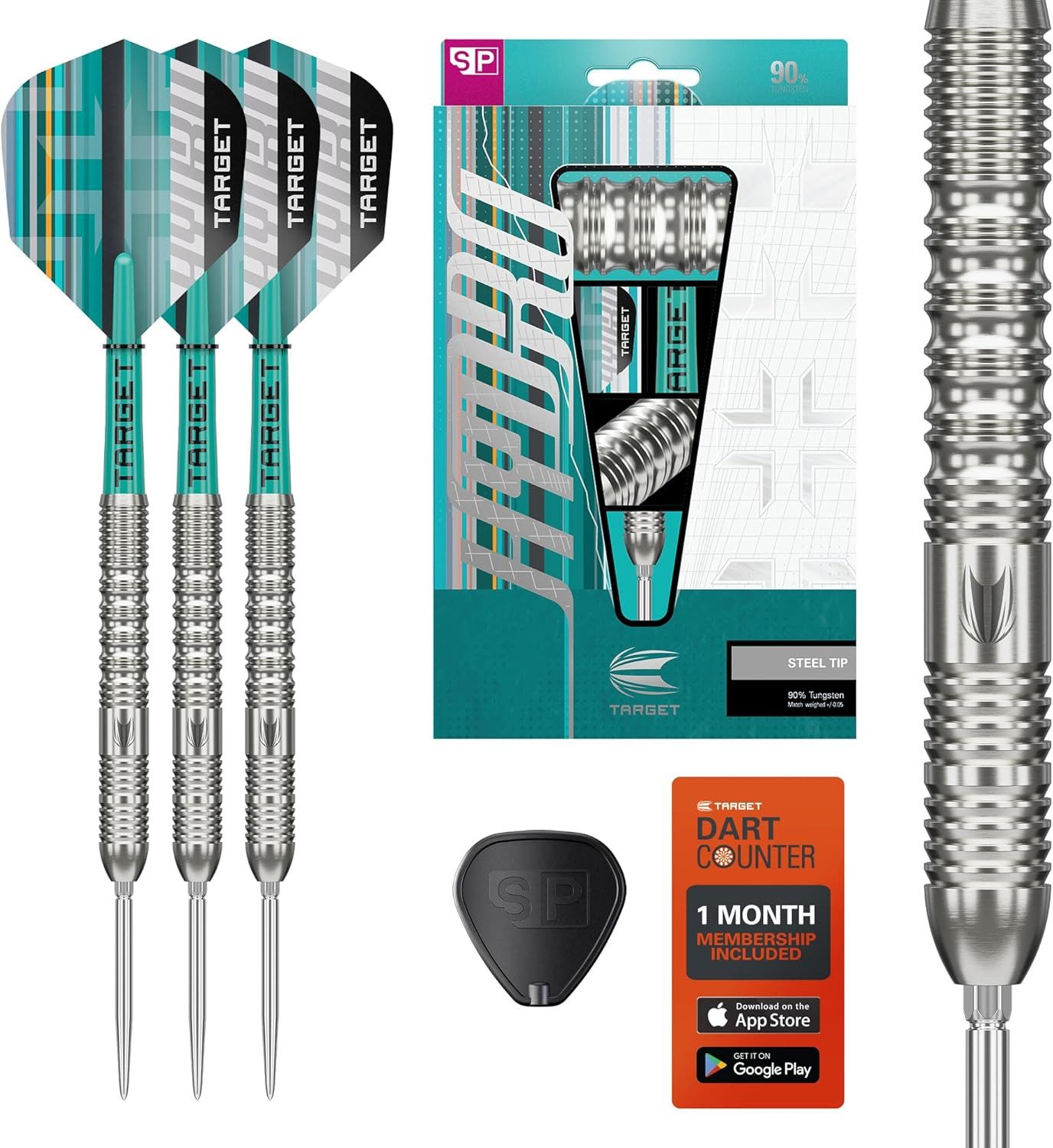Dartpfeil Hydro-Steeldart-Set, 23 g (Barrel 01) 90-%-Tungsten, SP-Tool inkl.