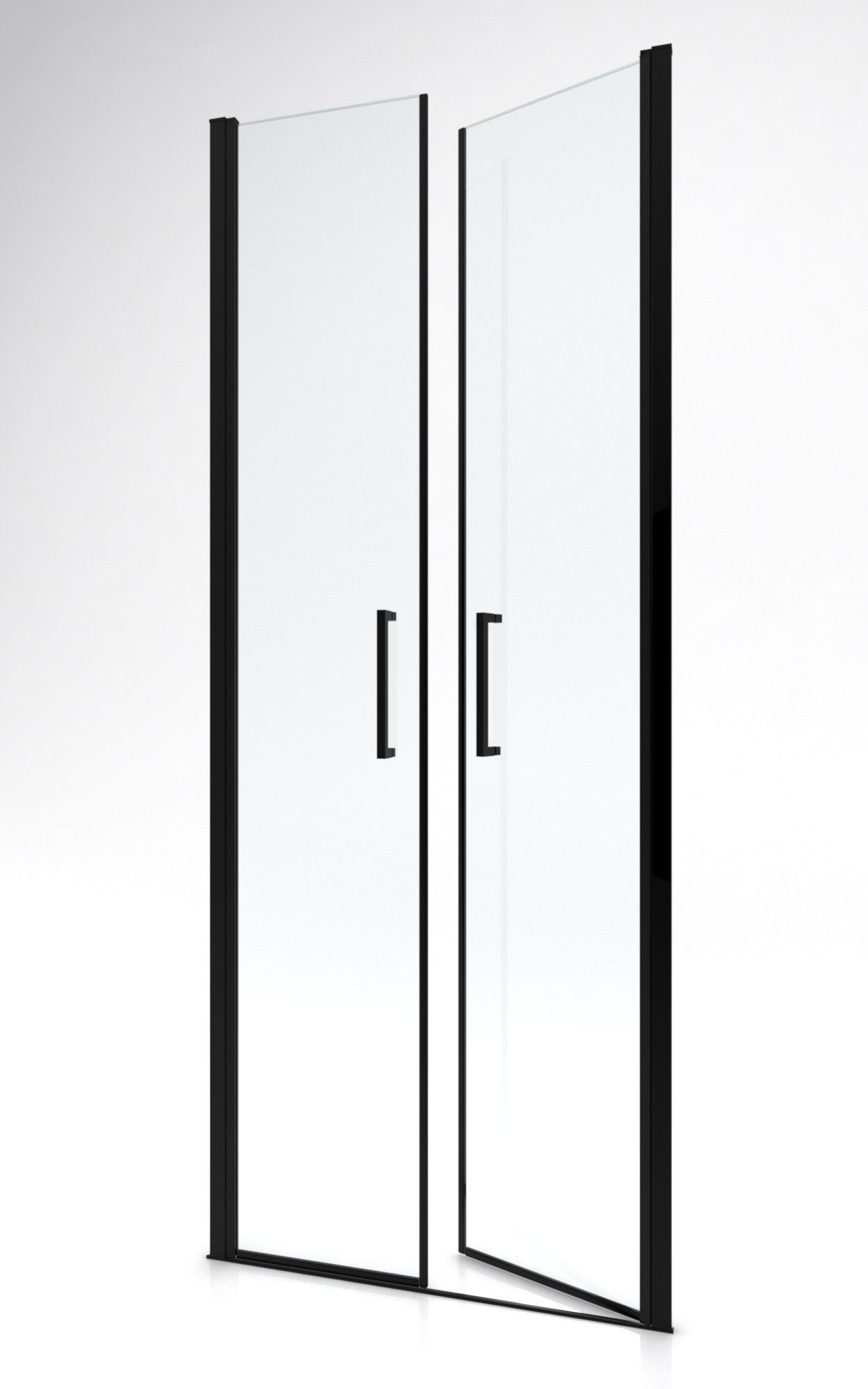 Marwell Dusch-Schwingtür Saloon, 80x200 cm, Einscheibensicherheitsglas, justierbares Wandprofil, hochwertige Aluminiumprofile