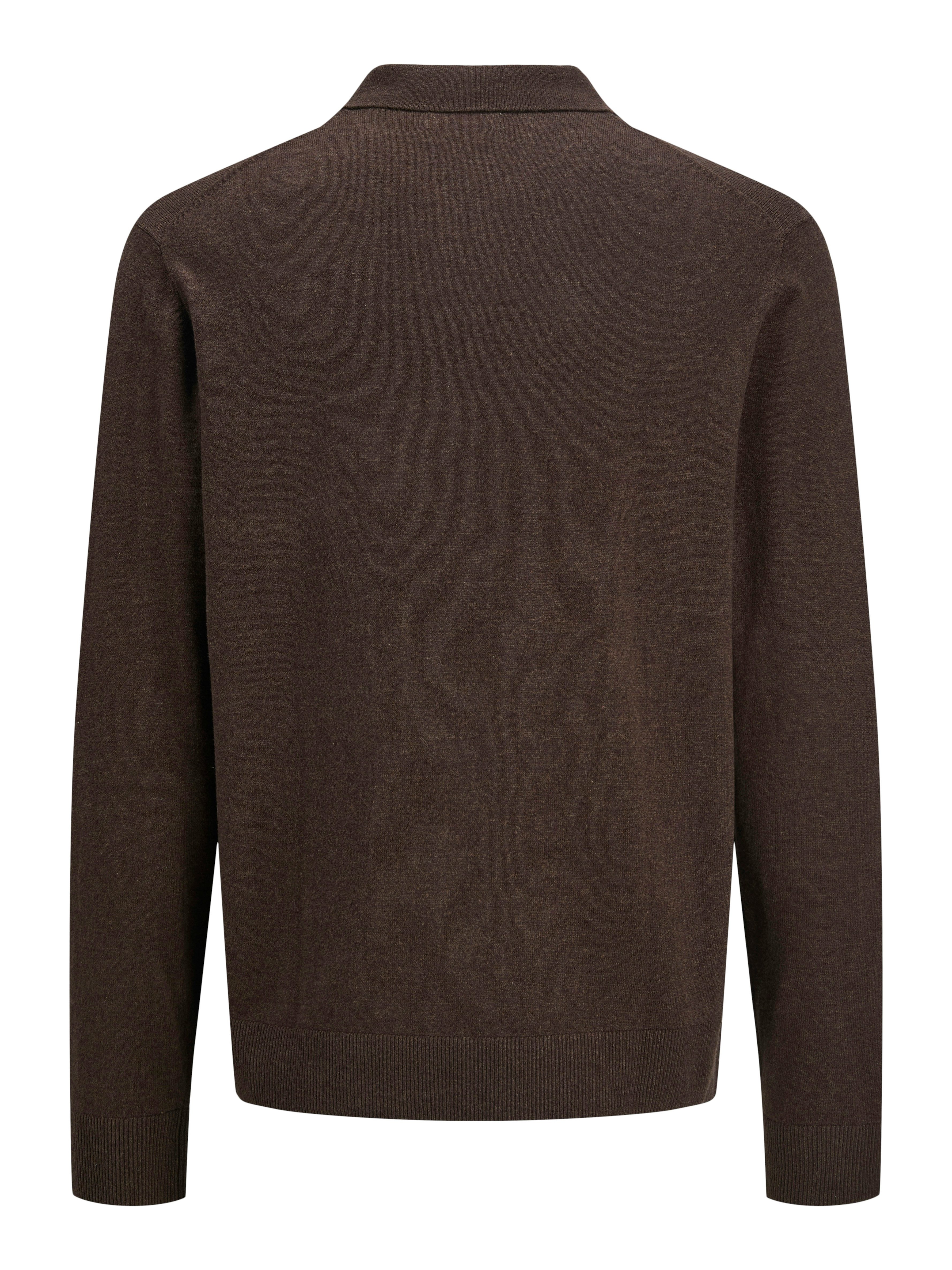 Jack & Jones Polokragenpullover JJEEMIL KNIT POLO HALF ZIP LS NOOS mit Polo Kragen