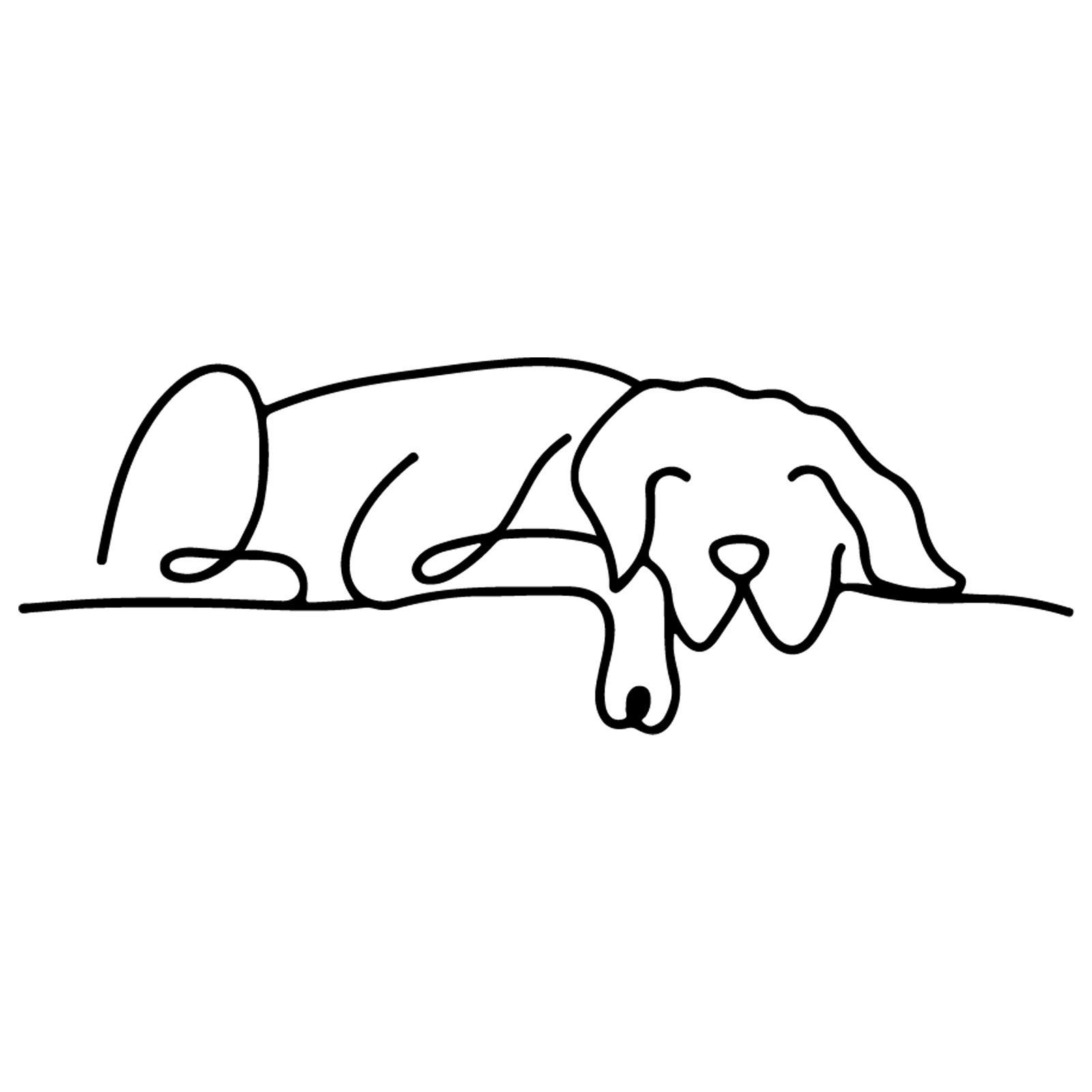 Jumpeak Wanddekoobjekt LinieHund Metall Wanddekoobjekt,Haustiere Wanddekora günstig online kaufen