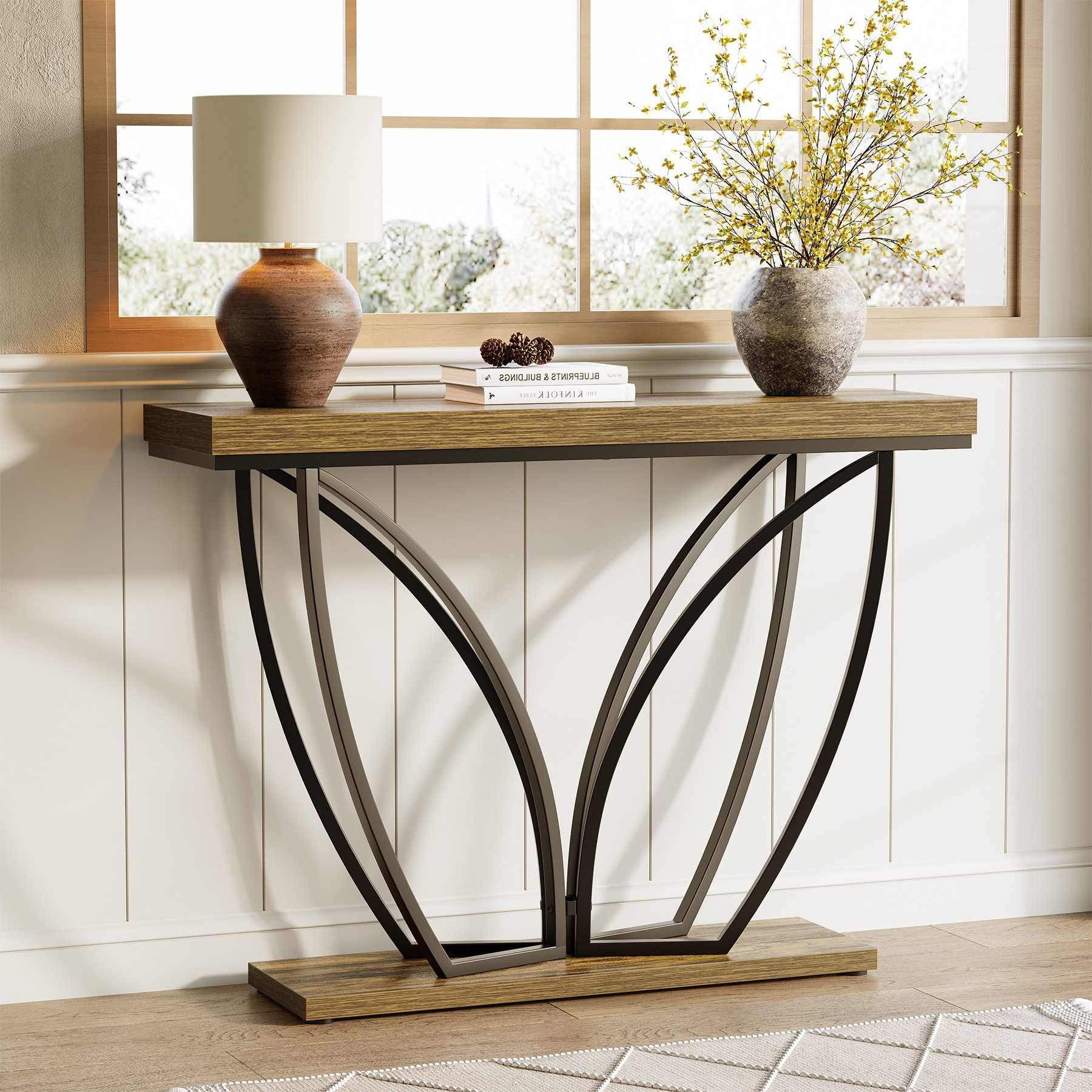 Tribesigns Konsolentisch 105 cm industrielles Sofatisch günstig online kaufen