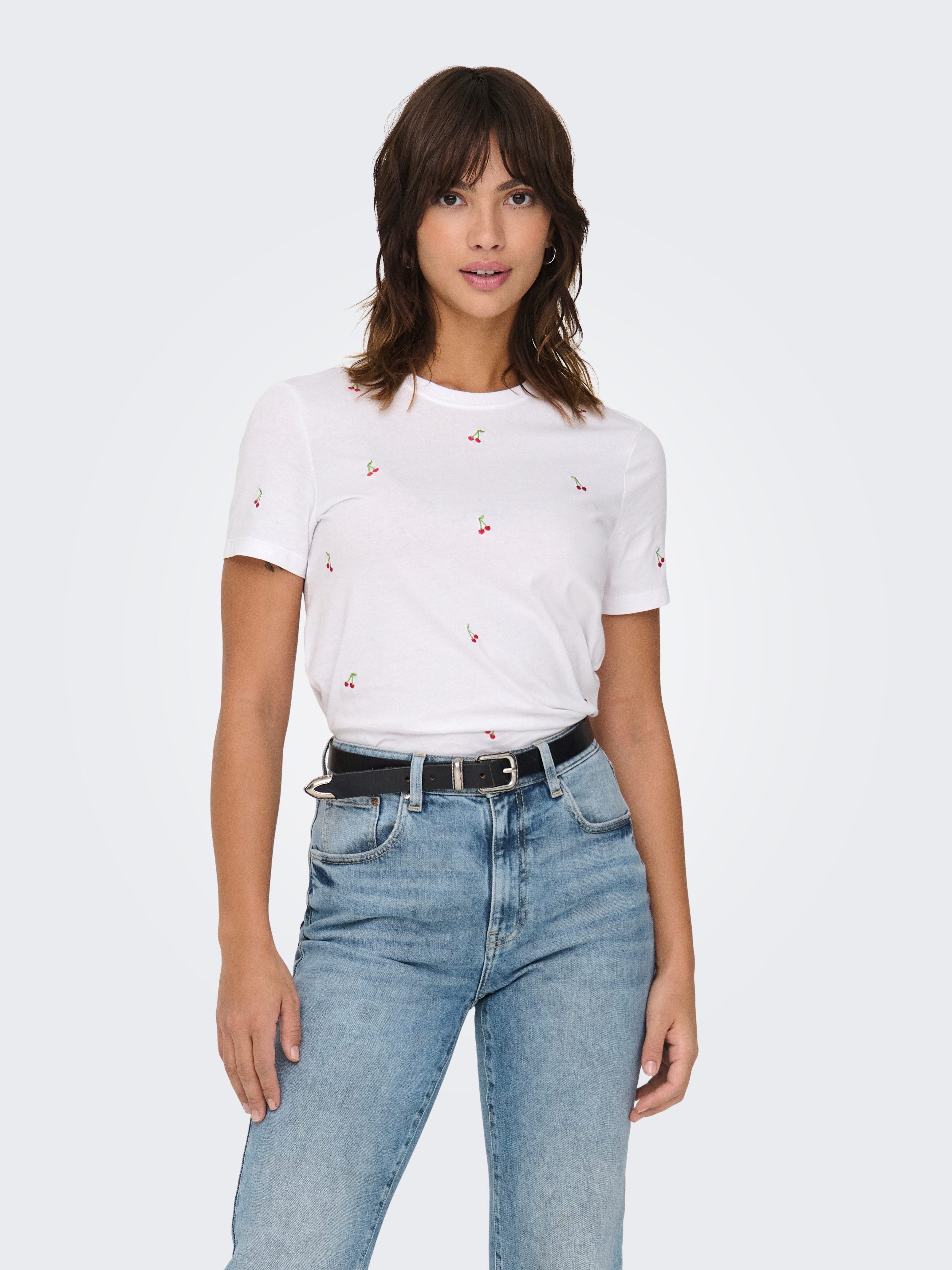 ONLY Kurzarmshirt ONLKETTY LIFE S/S O-NECK TOP JRS NOOS
