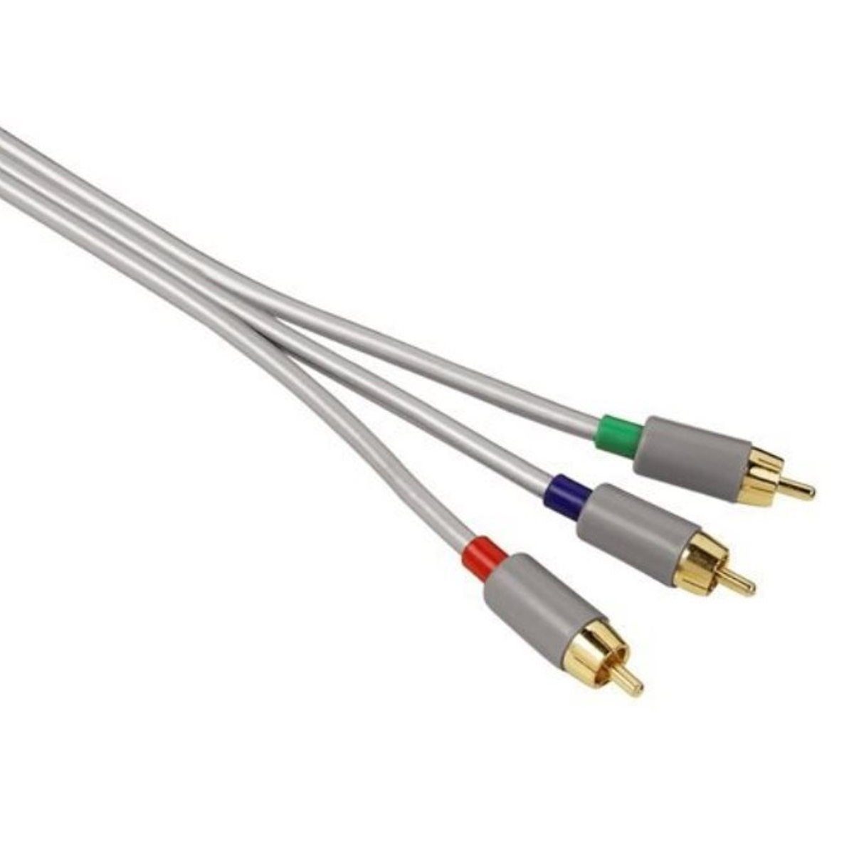 Hama YUV RGB Component-Kabel Gold 3x Cinch-Stecker Video-Kabel, Cinch, Cinch, Koax HD TV Video-Kabel mit RCA- Chinch-Anschluss YUV, vergoldet