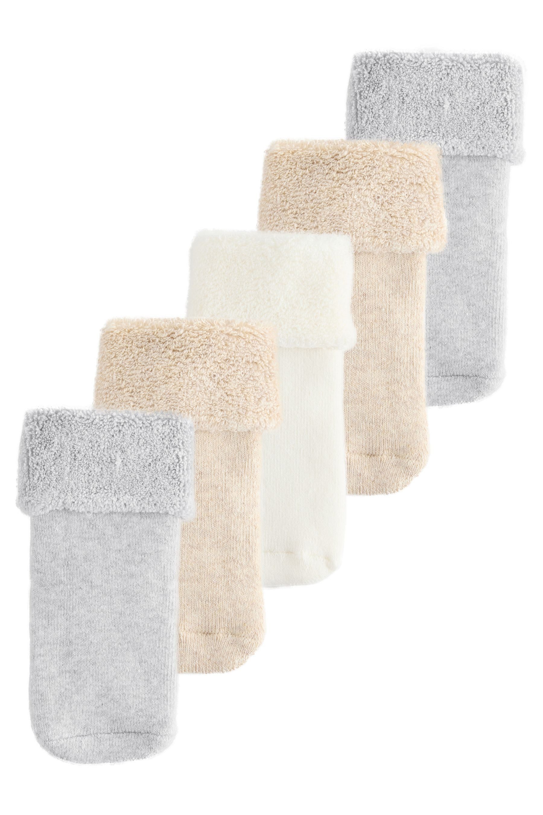 Next Basicsocken 5 x Baby-Frotteesocken mit Rollbündchen (5-Paar)