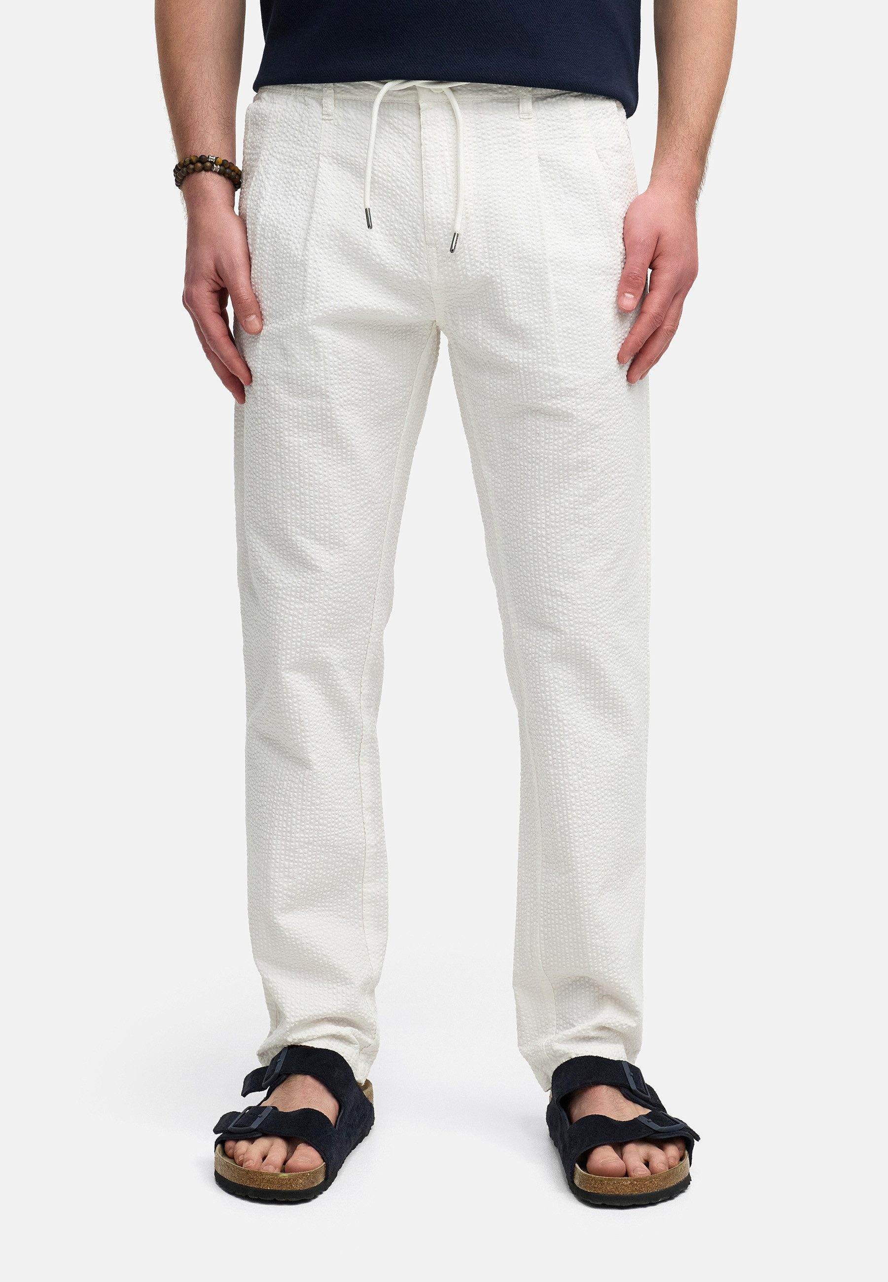 Indicode Stoffhose INWebb aus Seersucker-Gewebe für günstig online kaufen