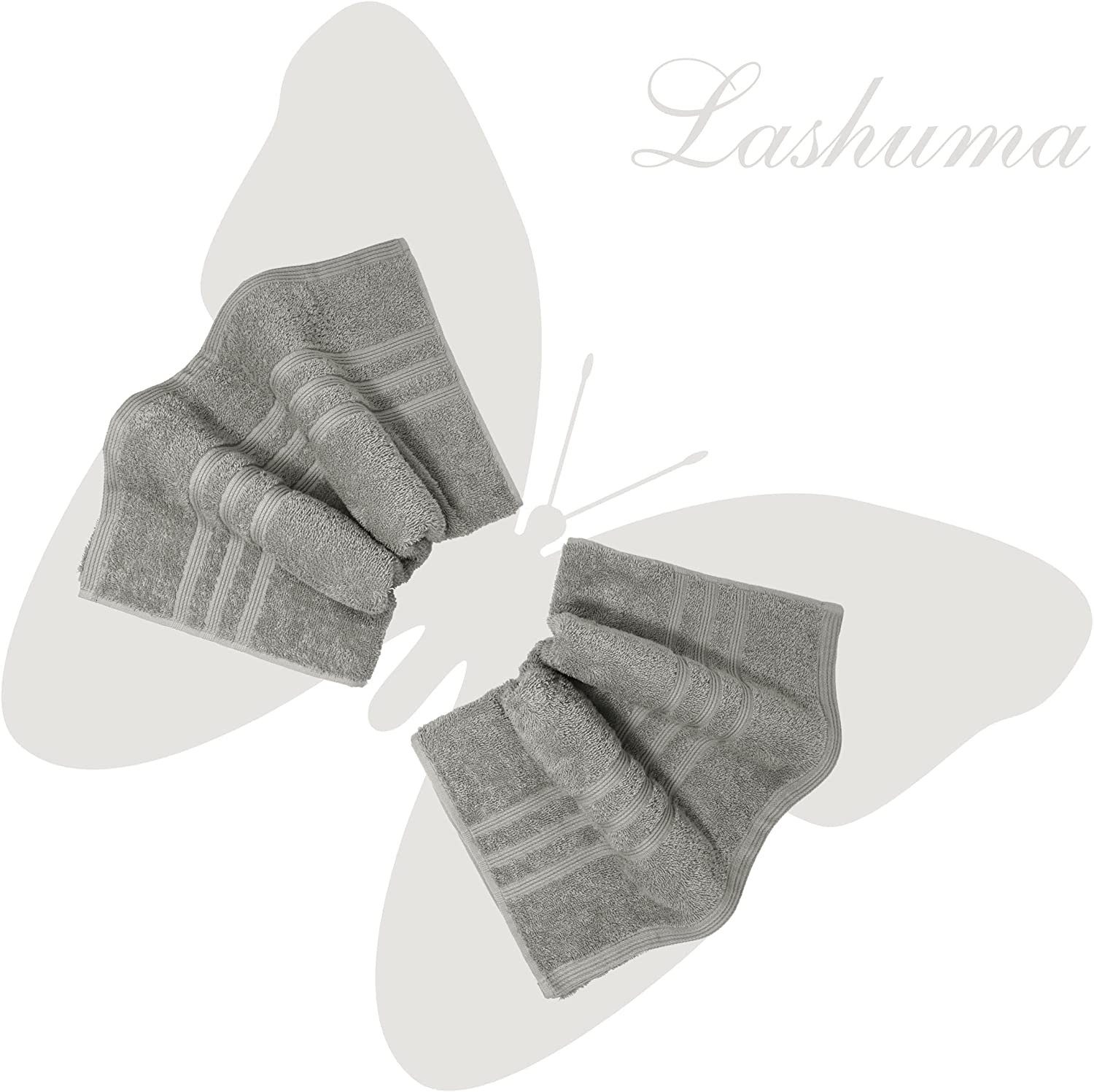 Lashuma Handtuch Set London, Frottee, Grau Stein 50x100 (2-tlg), grau Frottee cm Handtücher