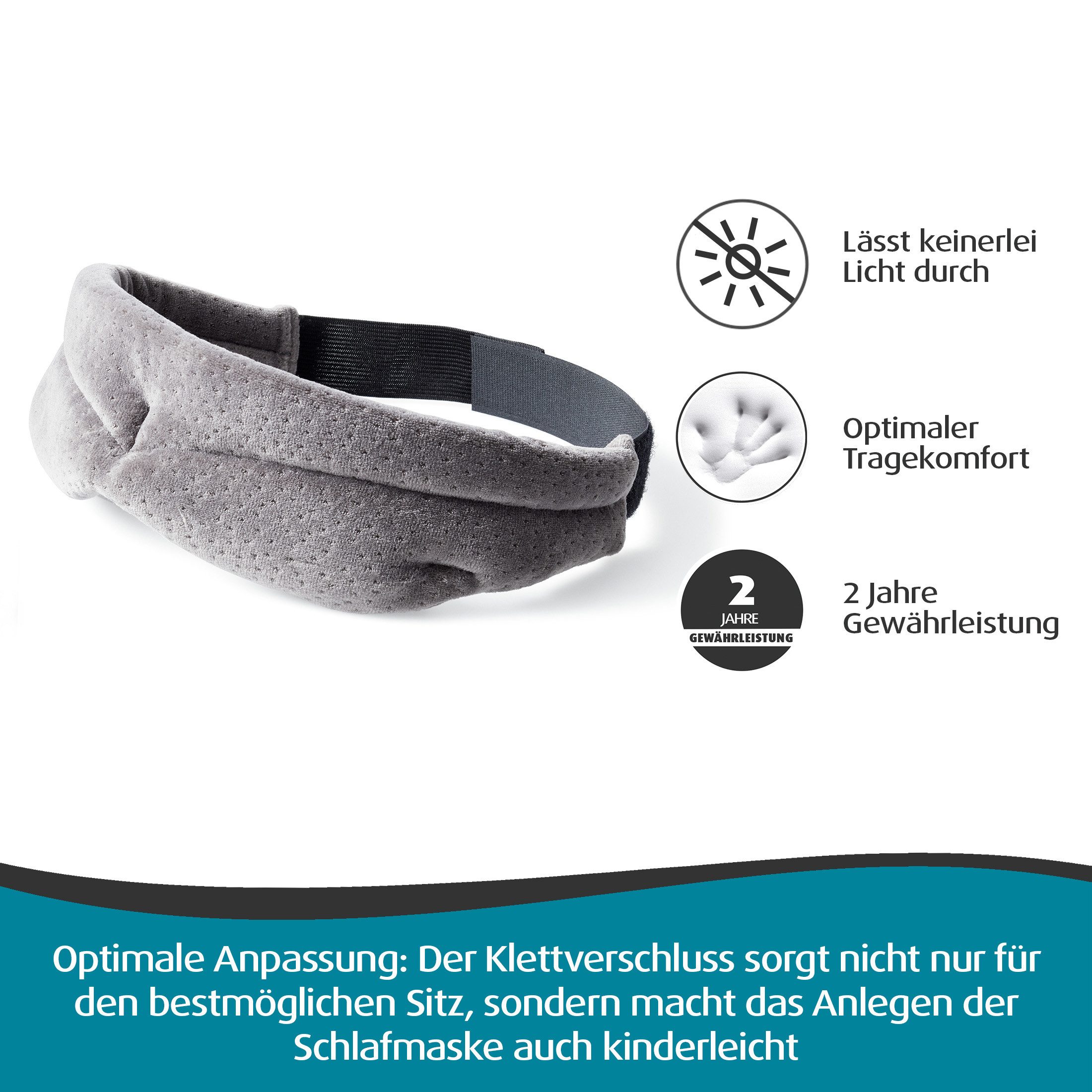 Tempur Schlafmaske TEMPUR® Schlafmaske, Weich, vollständig abdunkelnd