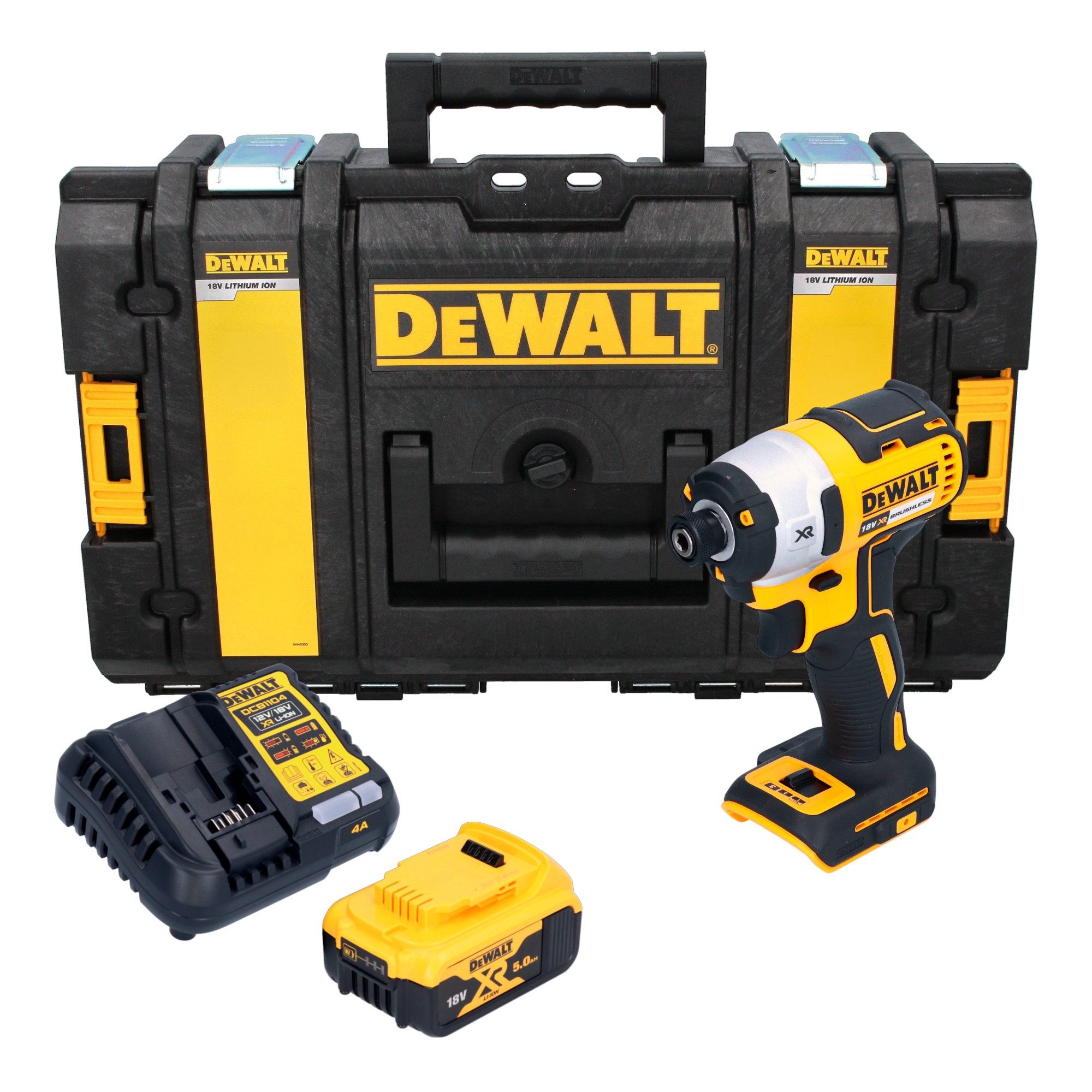 DeWalt Akku-Schlagschrauber DCF 887 P1 18 V 205 Nm 1/4" Brushless + 1x Akku 5,0 Ah + Ladegerät