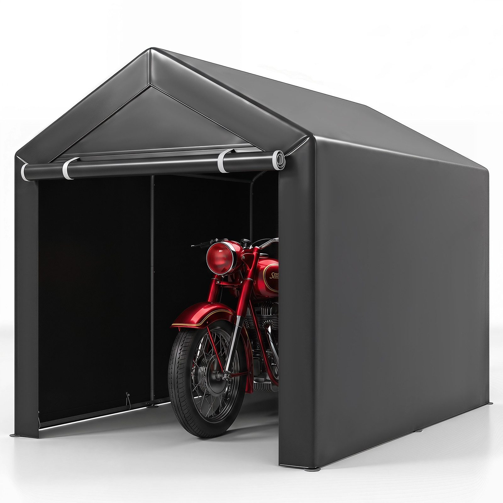 COSTWAY Gerätehaus Fahrradgarage wetterfest mit Metallrahmen, Geräteschuppen
