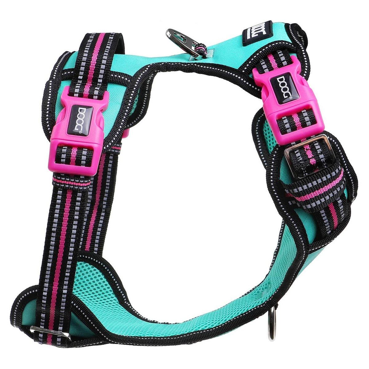 DOOG Hunde-Geschirr Neotech Geschirr Rin Tin Tin grün/pink