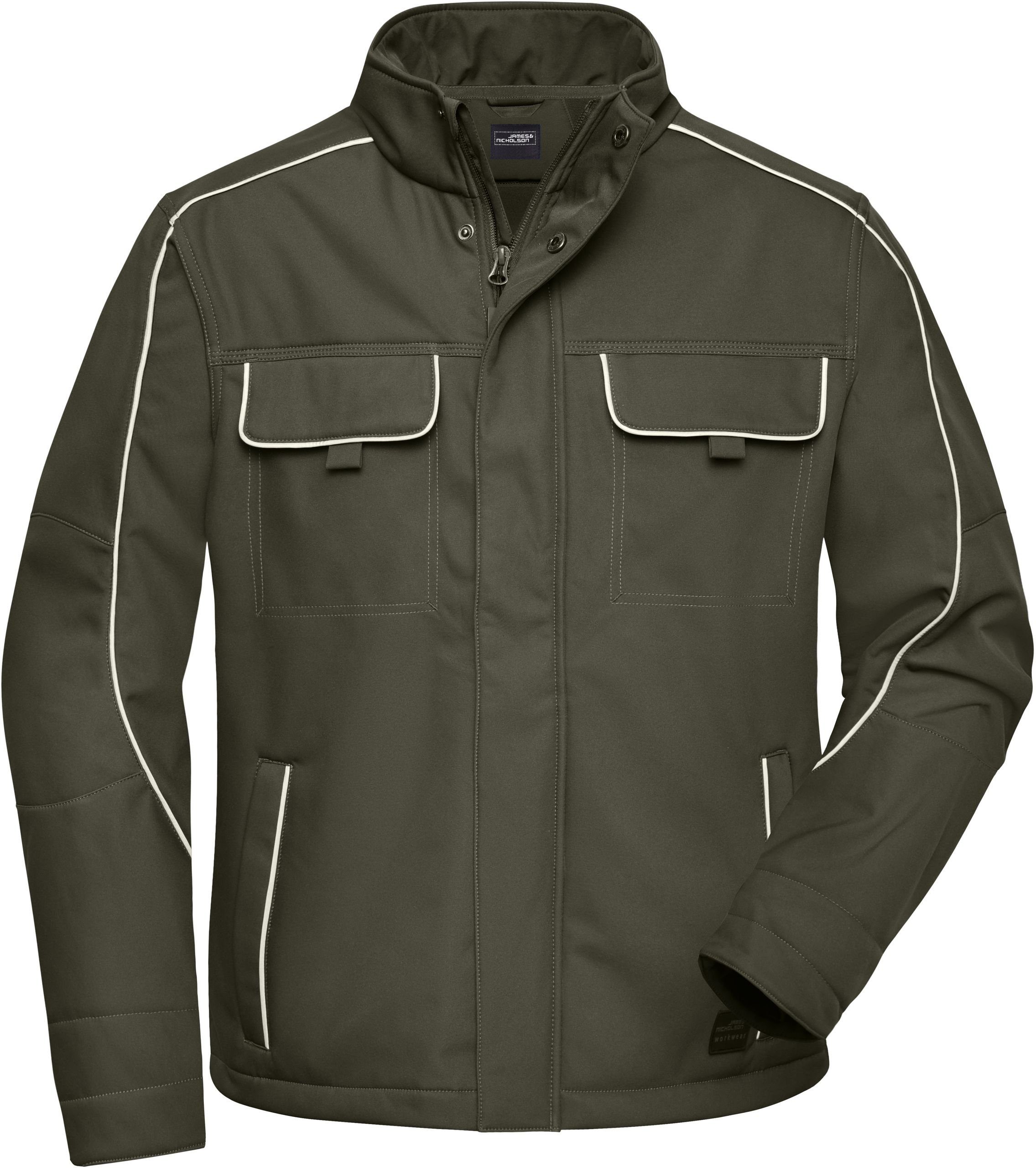 FaS50884 Nicholson Jacke James in Softshell Übergröße Softshelljacke auch & Workwear Olive