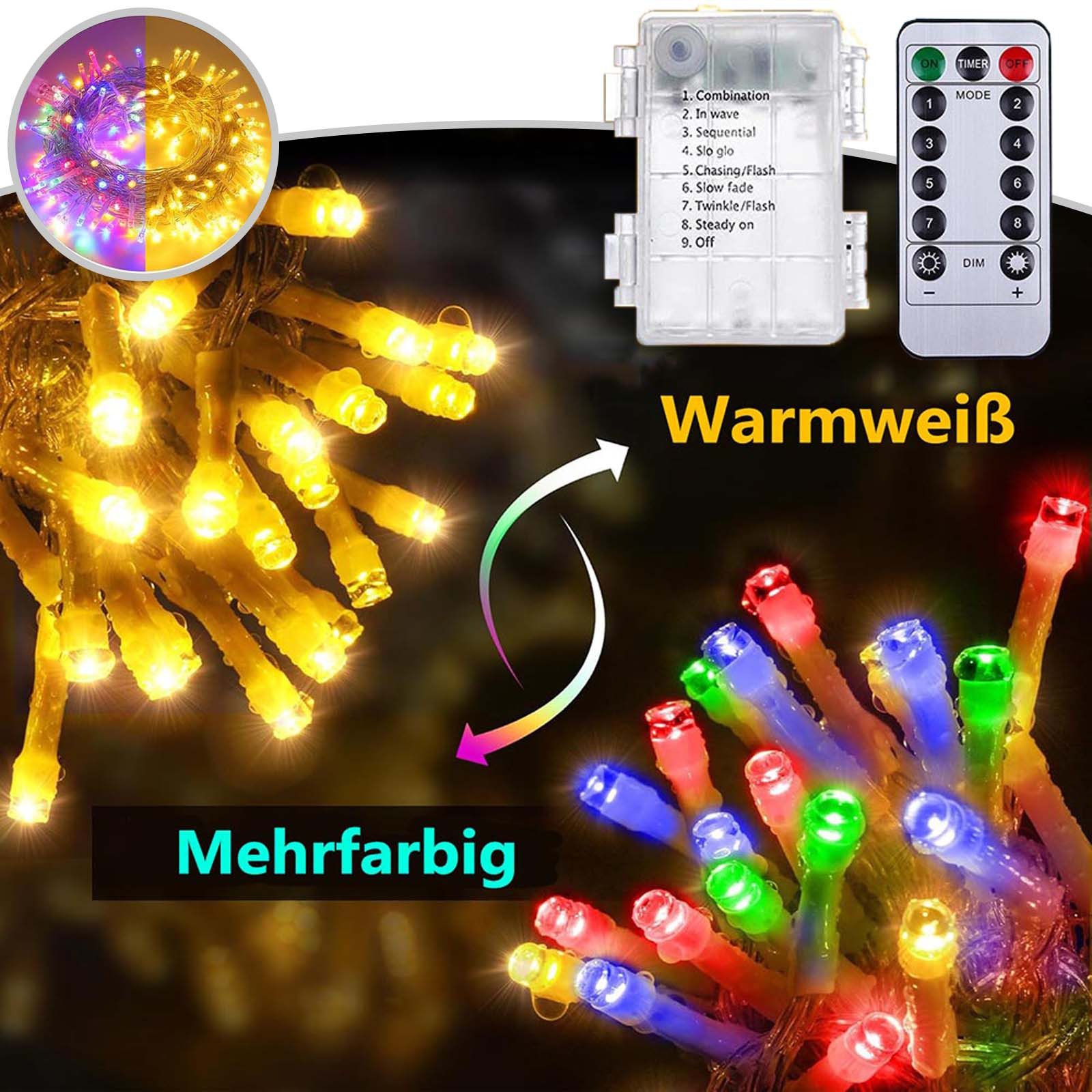 Jibenhome LED Stripe LED-Lichterkette 20/50/100 LEDs Halloween, Farbwechsel günstig online kaufen