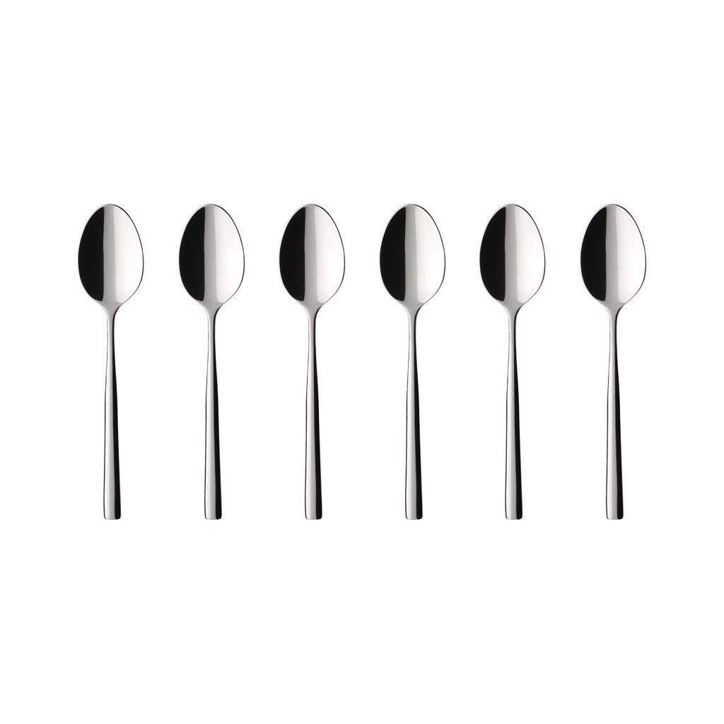 Villeroy & Boch Espressolöffel Piemont Espressolöffel, 6 Stück (6 Stück), Edelstahl, 6 Stck, spülmaschinenfest