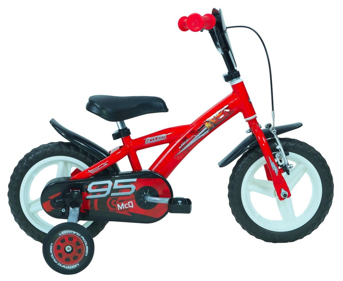 Huffy Kinderfahrrad 12 Zoll Kinder Jungen Fahrrad Rad Bike Disney Cars McQueen Huffy 22421, 1 Gang, Stützräder