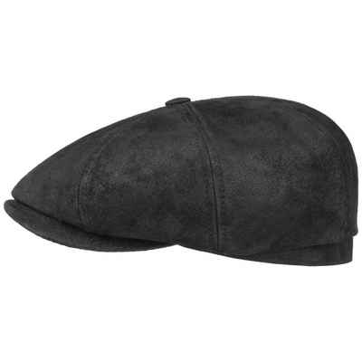 Stetson Flat Cap (1-St) Vintageleder mit Schirm