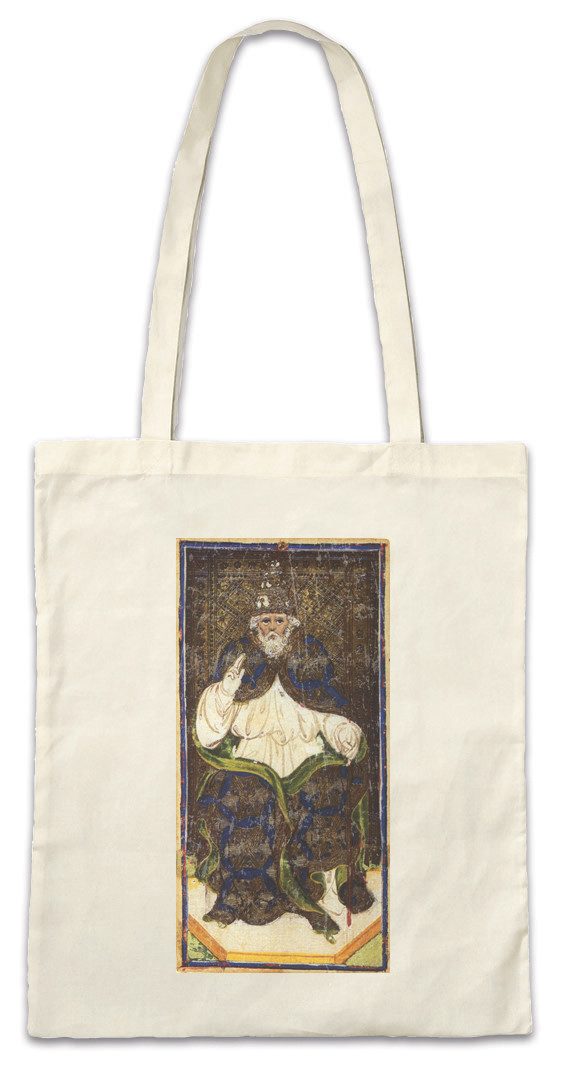Beuteltasche Tarot Arcanum Hierophant Stofftasche Karte Karten Card Voddoo Der