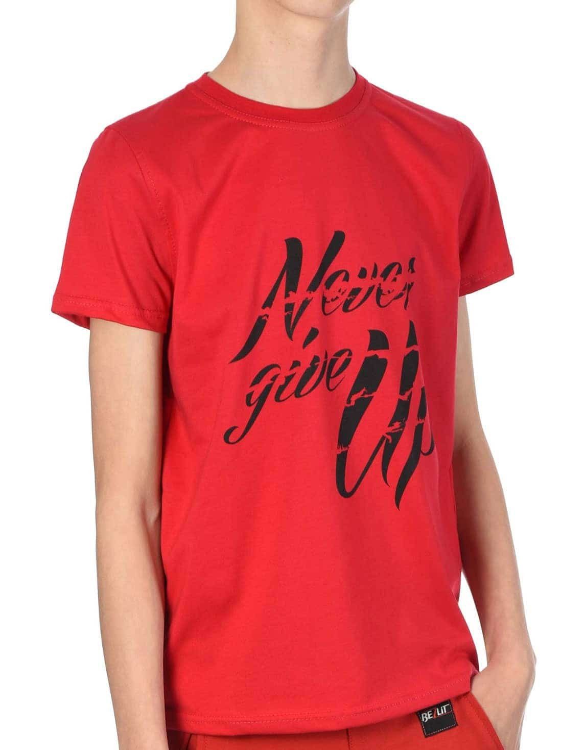 Jungen BEZLIT (1-tlg) mit Schriftzug Up mit Never casual, Rot Give T-Shirt T-Shirt