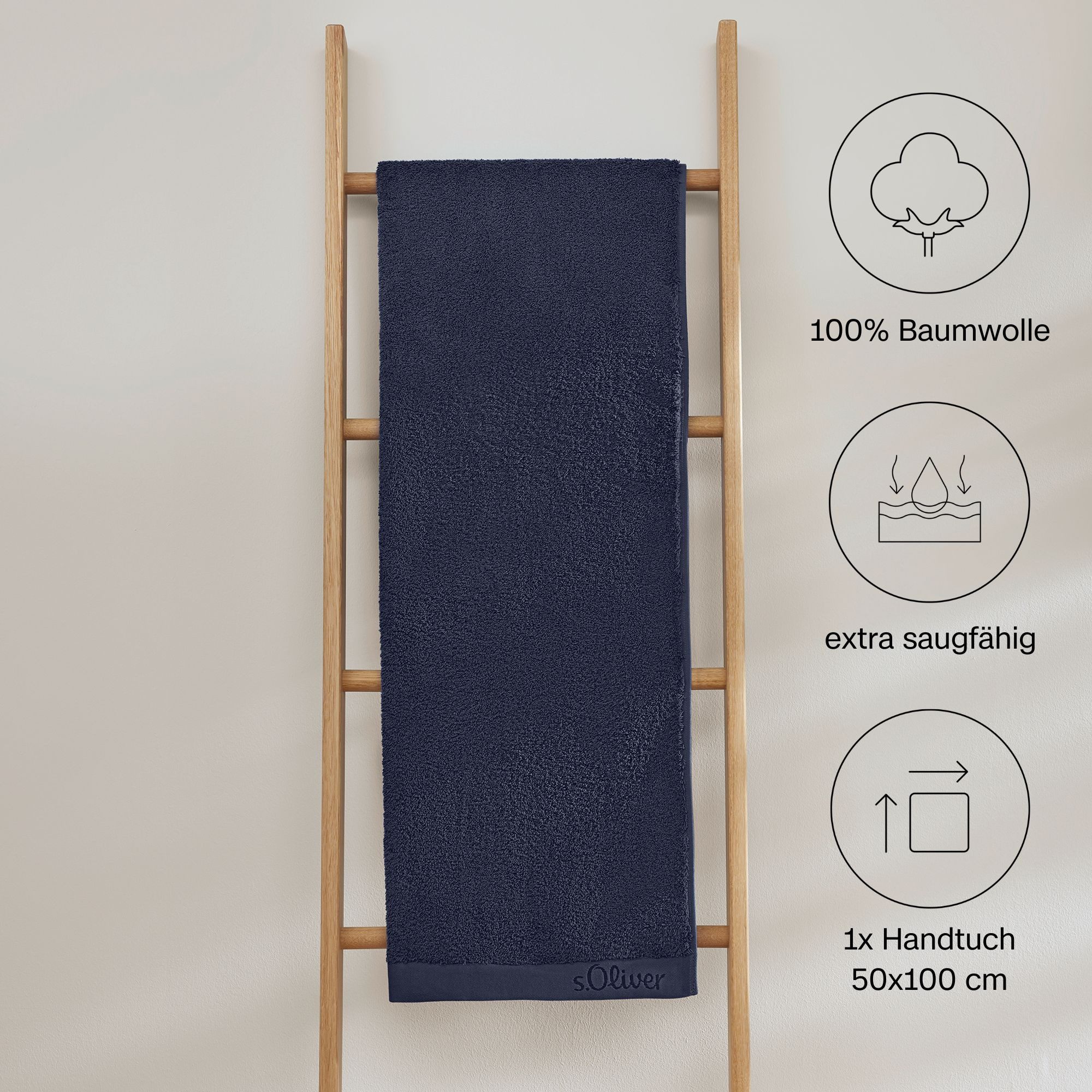 s.Oliver Handtuch s.Oliver, Premium Qualität, 600 gr/m², auch als Sets erhältlich, Walkfrottier (1-St), große Farbauswahl, auch als Duschtuch, Waschhandschuh, Gästetuch