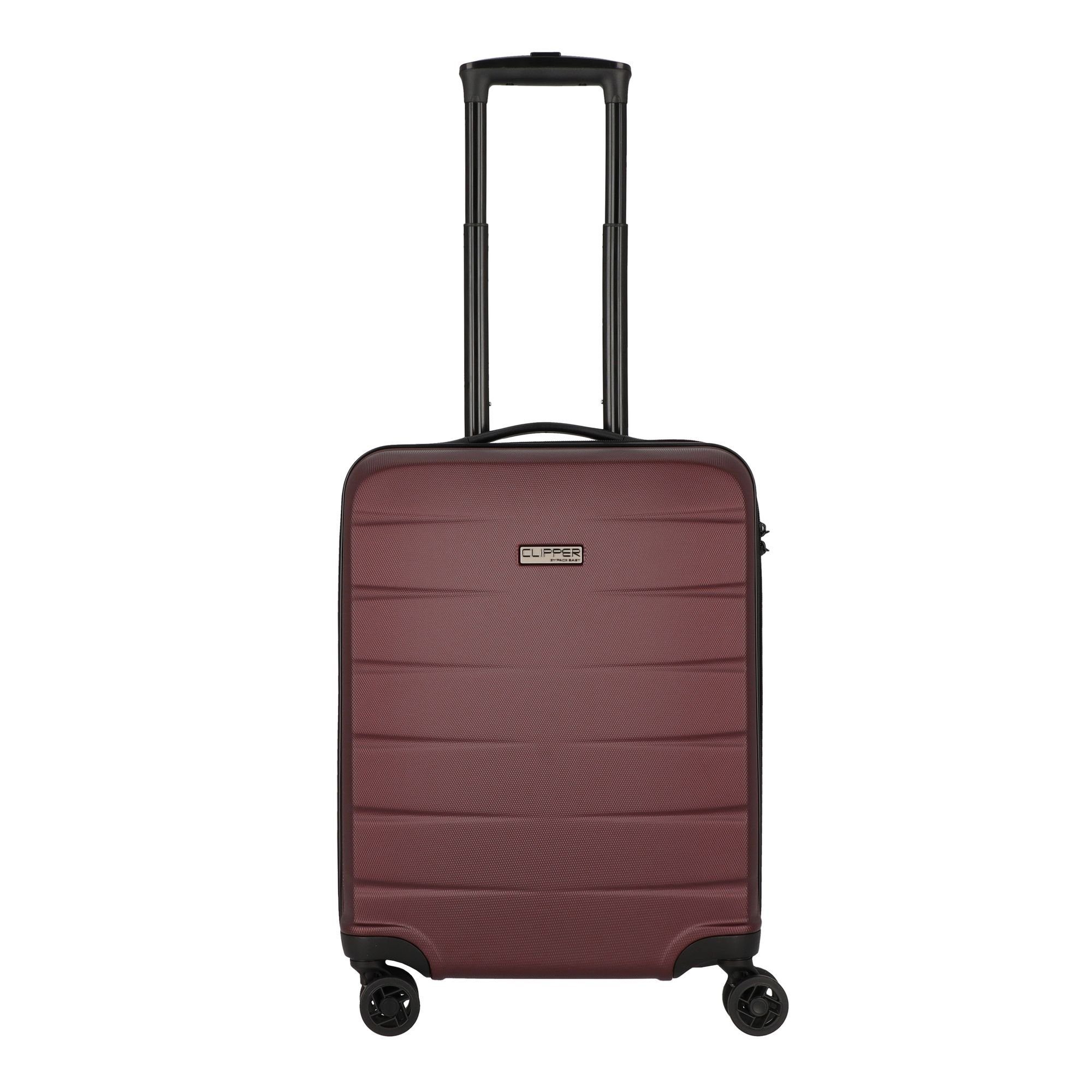 Pack Easy Rollen, 4 bordeaux ABS Peru, Handgepäck-Trolley