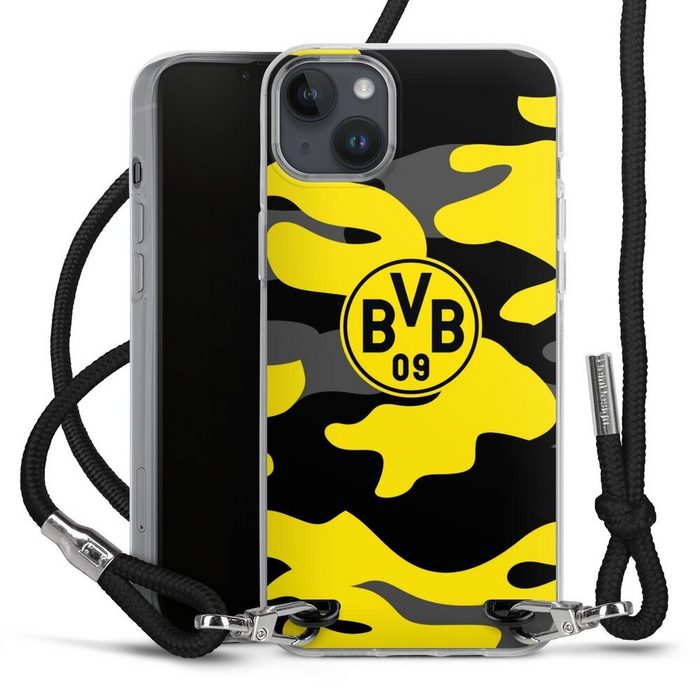 DeinDesign Handyhülle BVB Borussia Dortmund Fanartikel BVB Camo Apple iPhone 14 Plus Handykette Hülle mit Band Case zum Umhängen