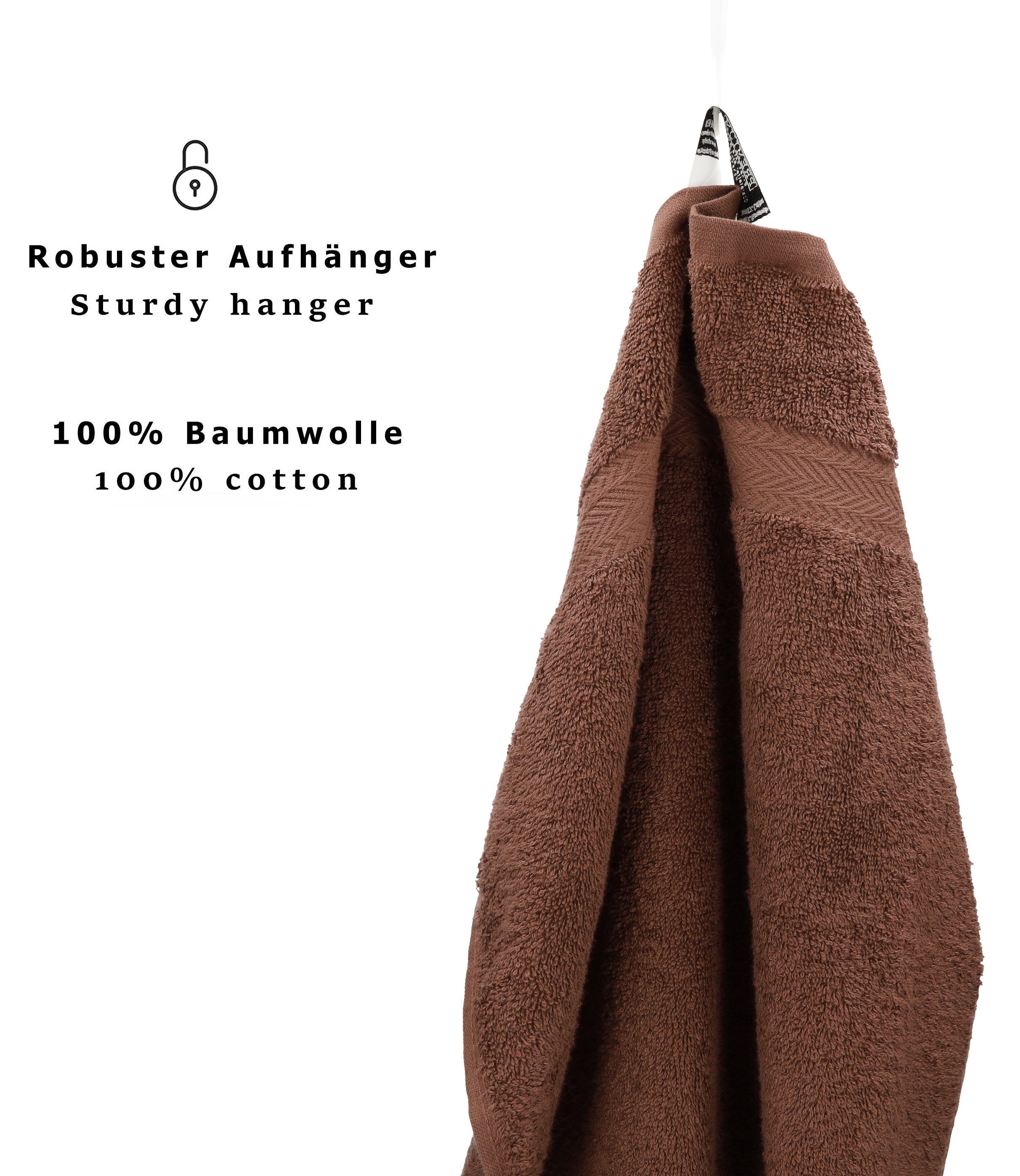 Betz Gästehandtücher 20 er Gästetuch-Set Premium 30x50 cm Farbe nuss, 100% Baumwolle