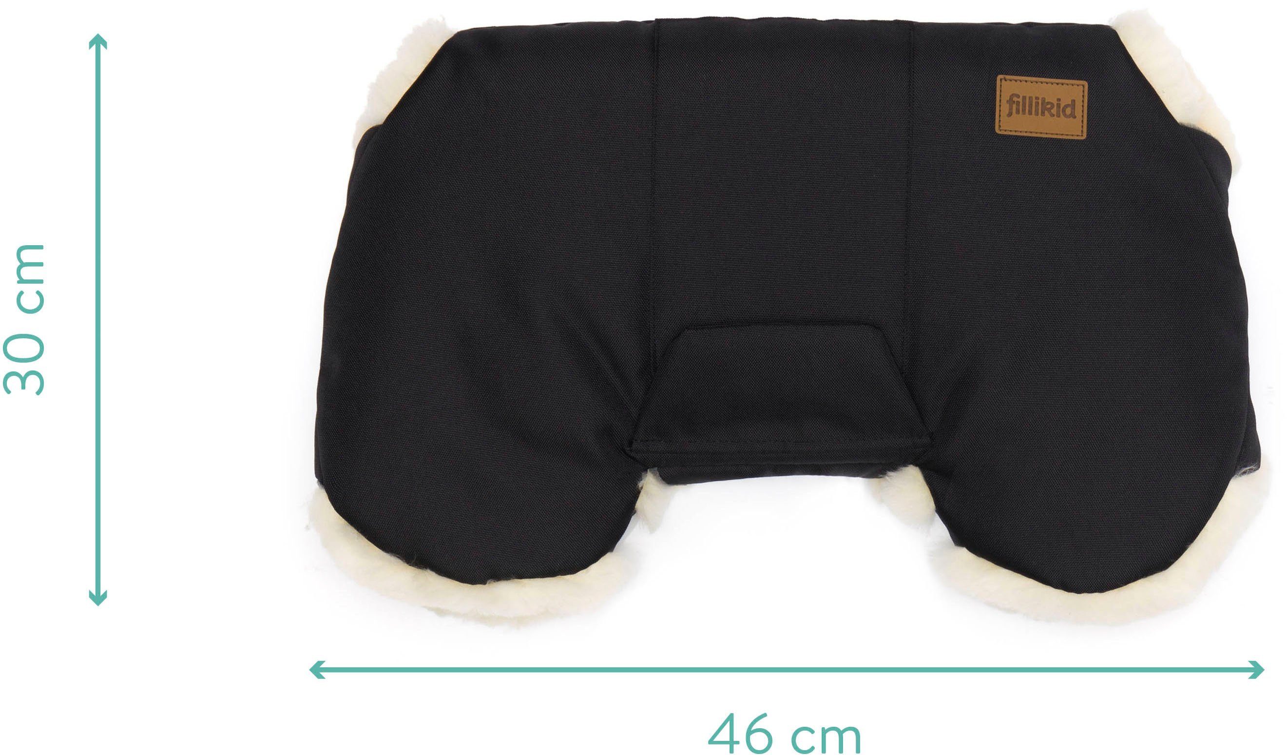 Fillikid Kinderwagen-Handwärmer Nyby, schwarz, mit Lammfell – Bild 5 von 5