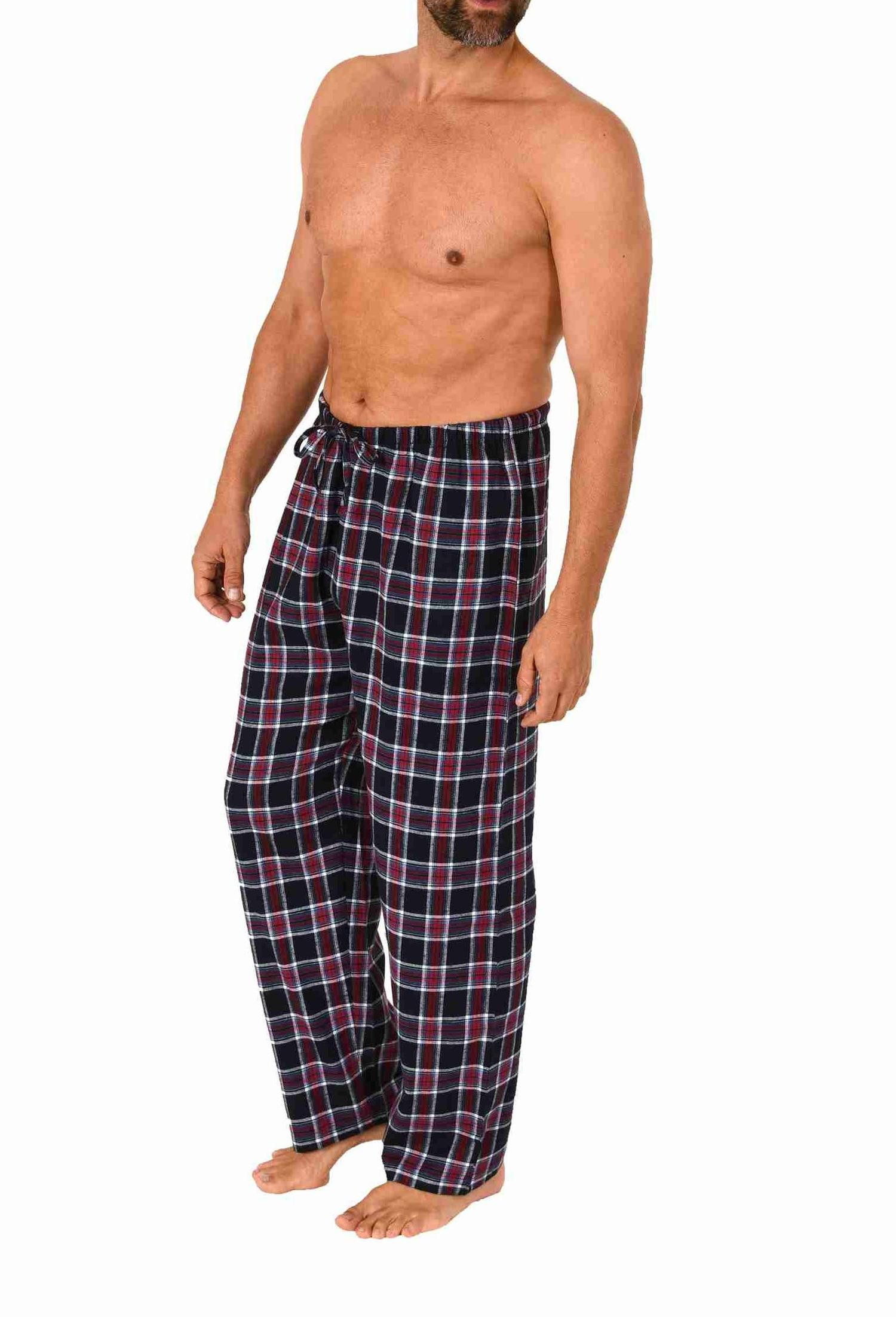 Trend by Normann Pyjama Herren Flanell Schlafanzug Hose lang kariert aus Ba günstig online kaufen