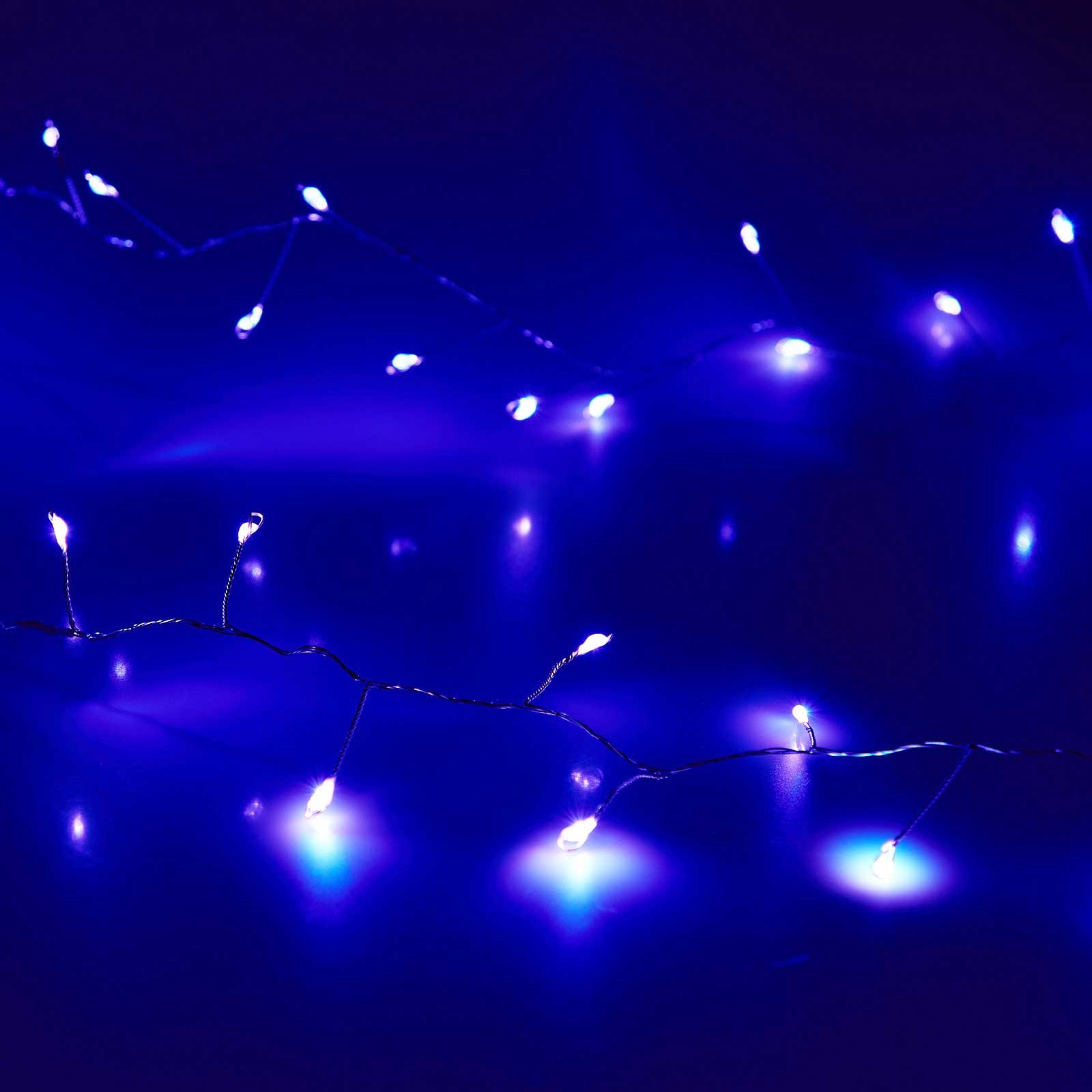 Qualra LED-Lichterkette 100/200LEDs Cluster Lichterkette USB Kupferkabel Feuerwerkskörper, 3/6m Dimmer mit Fernbedienung Timer Weihnachtslichterkette