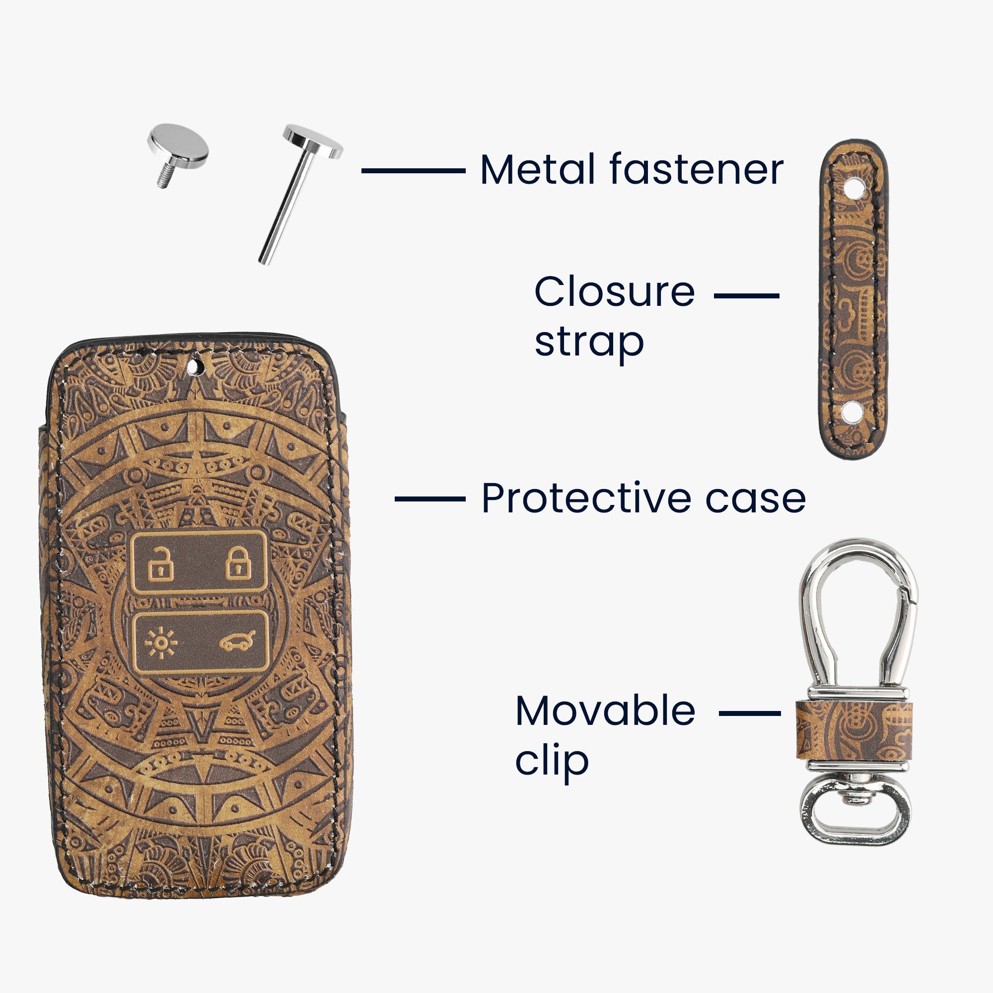 kwmobile Schlüsseltasche Renault Autoschlüssel Hülle (1-tlg), Kunstleder Schutzhülle Schlüsselhülle Cover