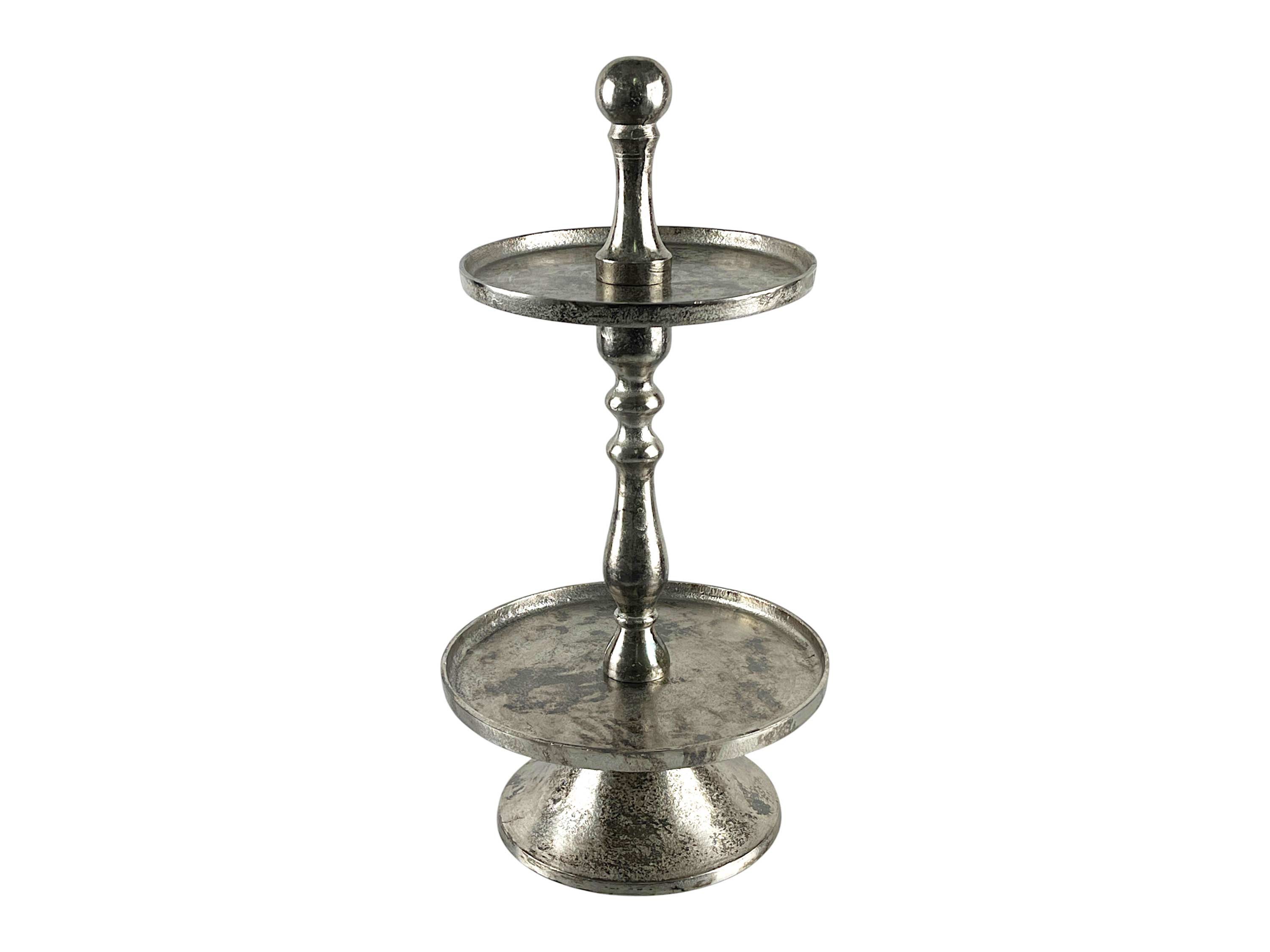 Countryfield Etagere, Aluminium versilbert, (1-tlg), Aluminium versilbert hochwertig antik Optik 3,1kg