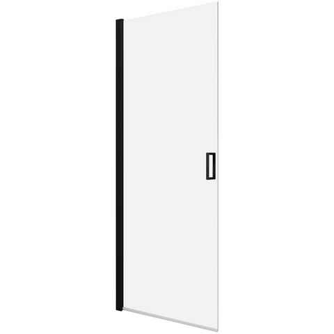 Sanotechnik Dusch-Schwingtür ELITE, 79,5x195 cm, Einscheibensicherheitsglas, Schwenkttür für Duschen mit Alu-Profilen in schwarz matt