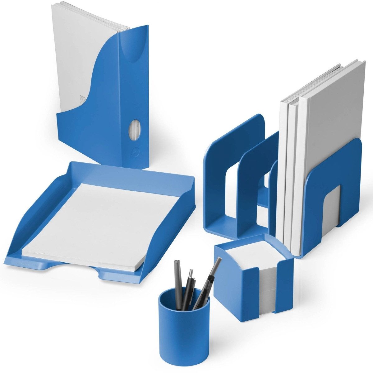 Notizzettel Zettelbox Eco gefüllt 10x10,5x10cm blau