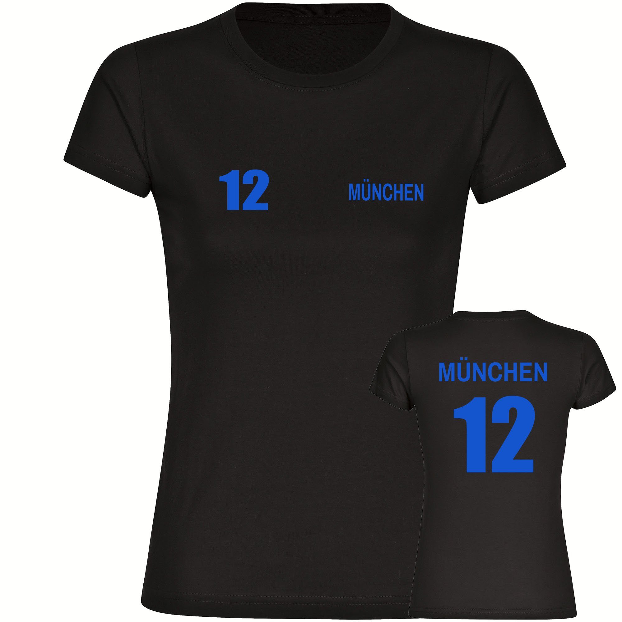 multifanshop T-Shirt Damen München blau - Trikot 12 - Frauen