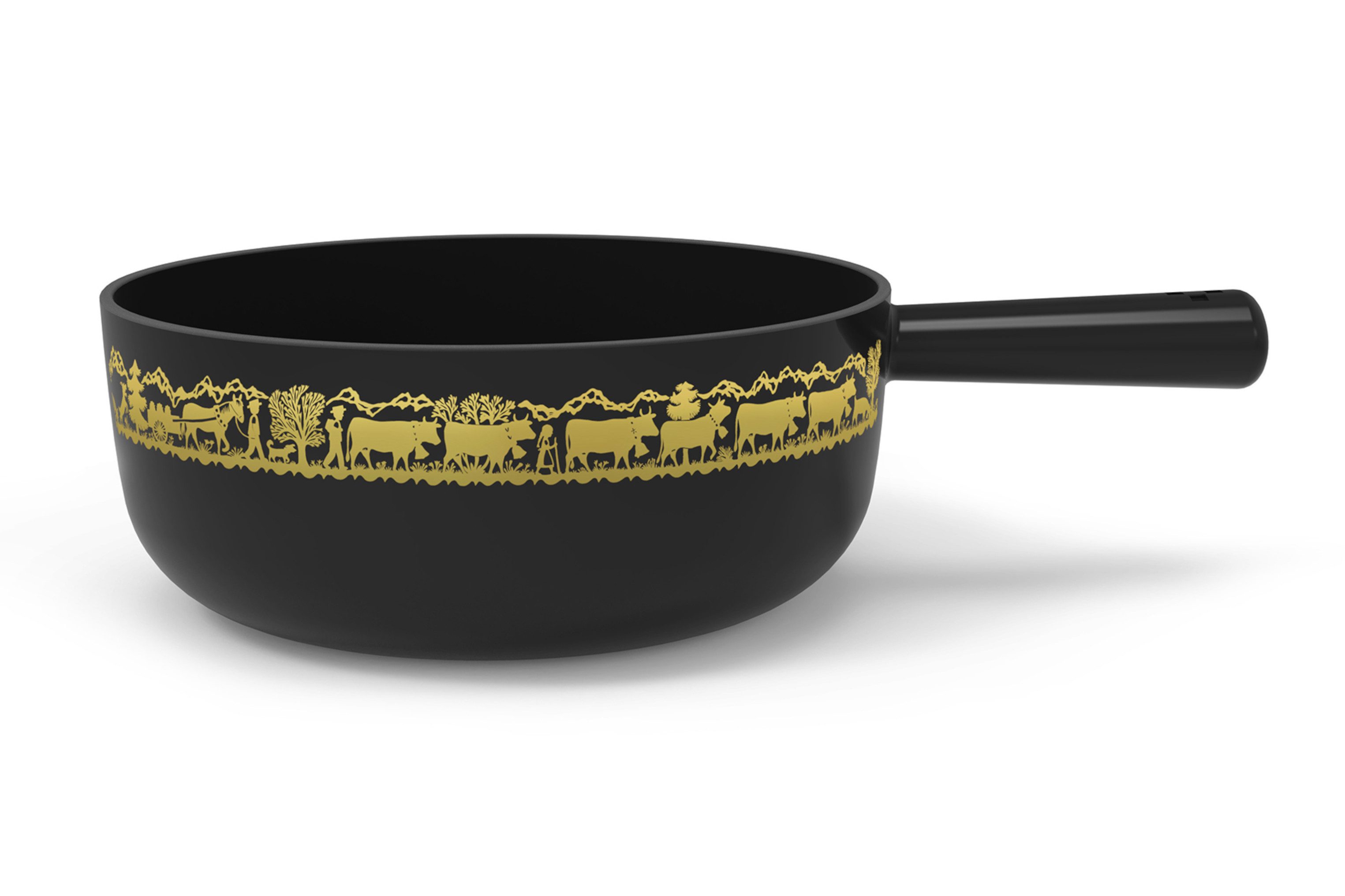 Stöckli Fonduetopf Stöckli Caquelon Classic ALP Ø 22 cm Schwarz