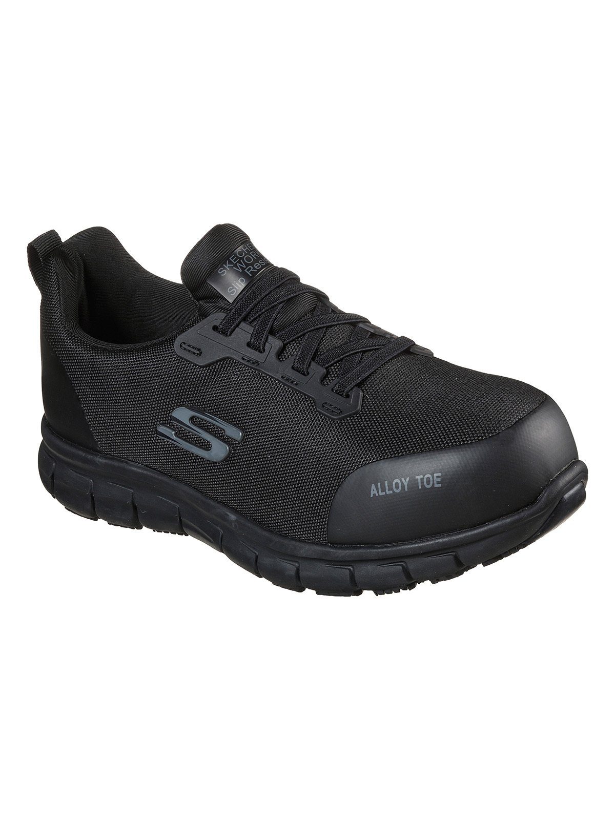 ESD, Sicherheitsschuh atmungsaktiv, P ölbeständig Slip Bungeeschnürung, mit TRACK - On S1 Skechers SURE durchtrittsicher, JIXIE