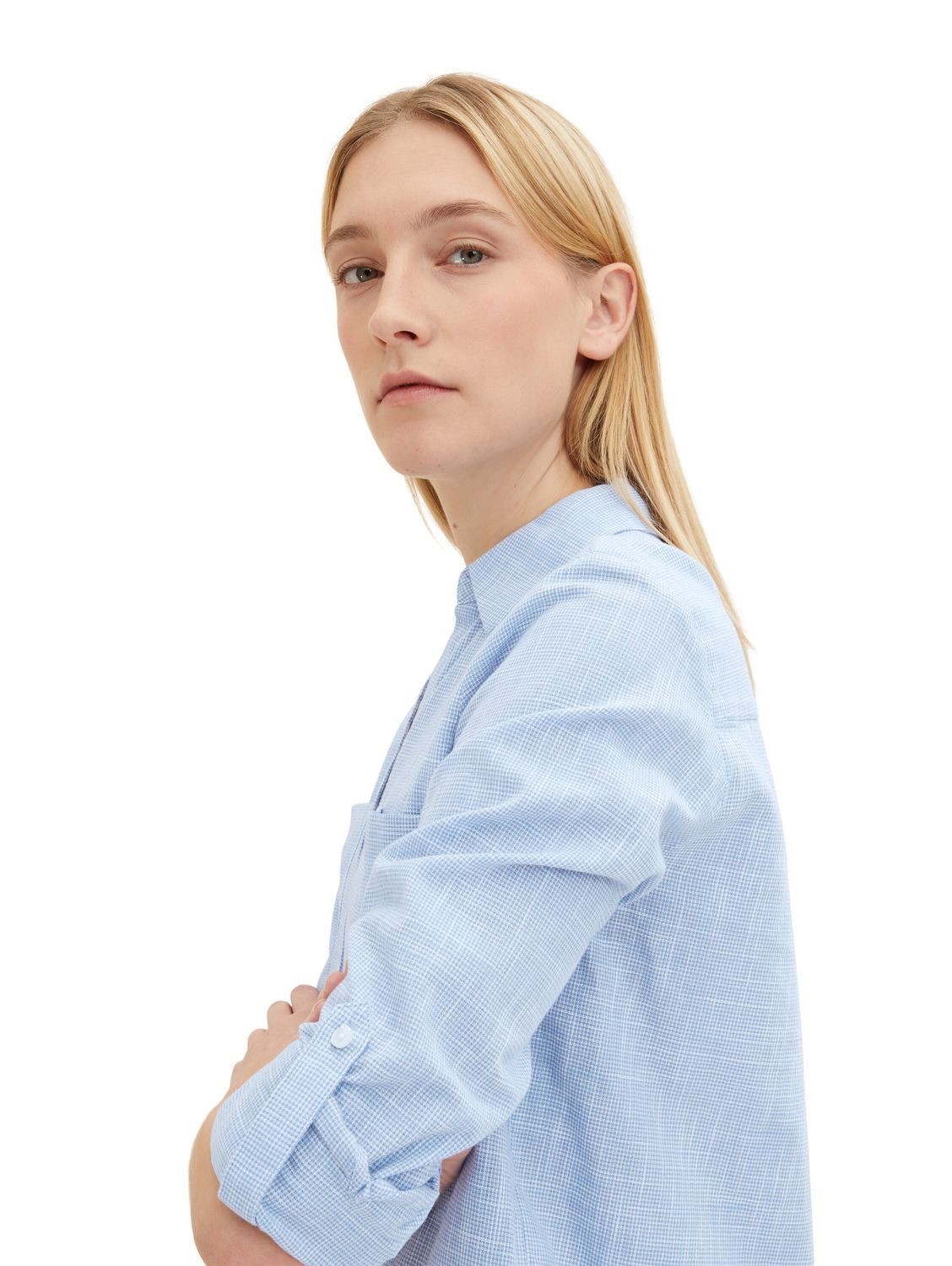 TOM TAILOR Blusenshirt SLUB STRUCTURE (1-tlg) aus 100% Baumwolle