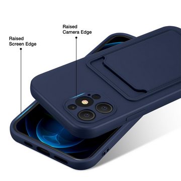 CoolGadget Handyhülle Blau als 2in1 Schutz Cover Set für das Apple iPhone 12 Pro 6,1 Zoll, 2x Glas Display Schutz Folie + 1x TPU Case Hülle für iPhone 12 Pro