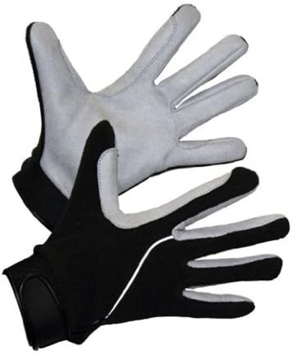 Fleecehandschuhe Handschuhe mit Fleecerücken, Gr. XL, schwarz / grau