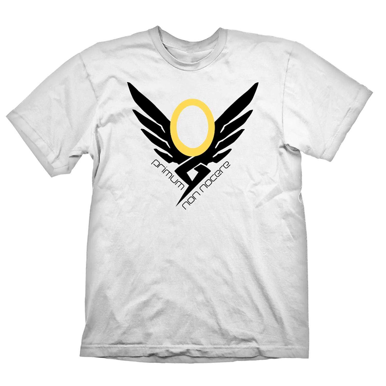 GAYA T-Shirt Overwatch T-Shirt mit Mercy Logo, Weiß, Größen: L - XXL (1-tlg) Mercy Overwatch Shirt XXL