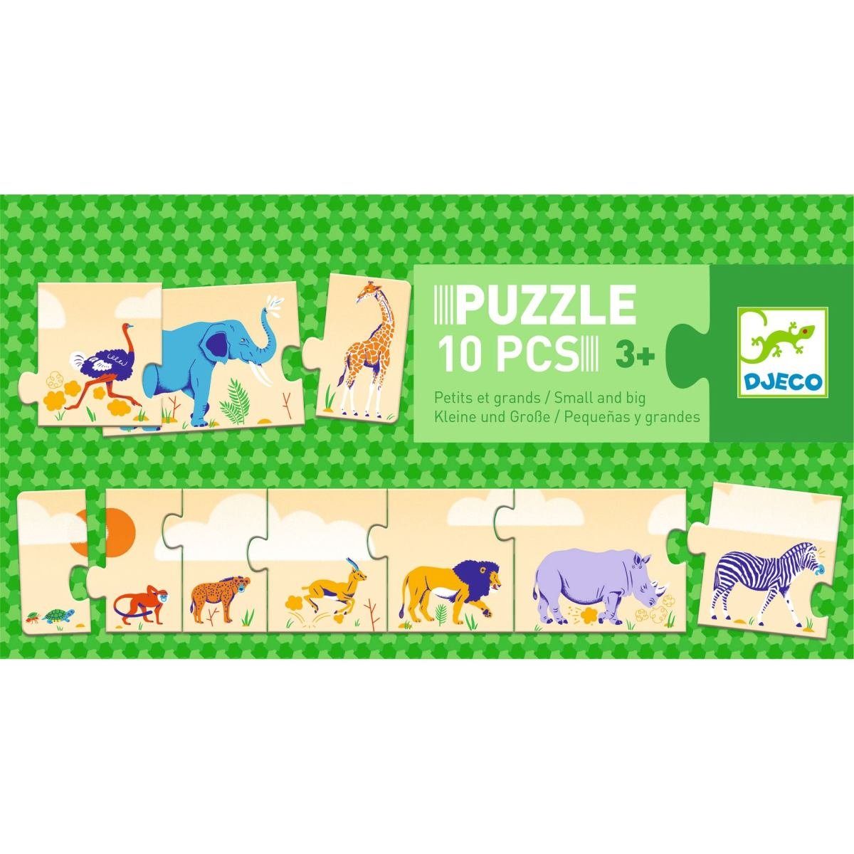 Lernspiele: Puzzleteile Klein Puzzle DJECO Puzzle 10 & Groß,