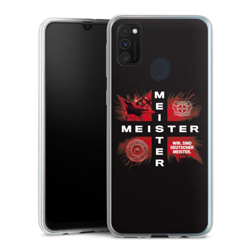 DeinDesign Handyhülle Bayer 04 Leverkusen Meister Offizielles Lizenzprodukt, Samsung Galaxy M21 Slim Case Silikon Hülle Ultra Dünn Schutzhülle