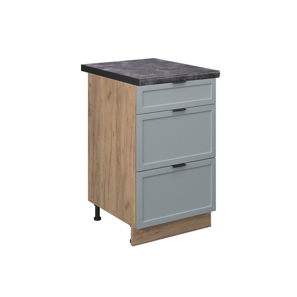 Vicco Unterschrank Fame-Line, Hellblau-grau/Goldkraft Eiche, 50 günstig online kaufen