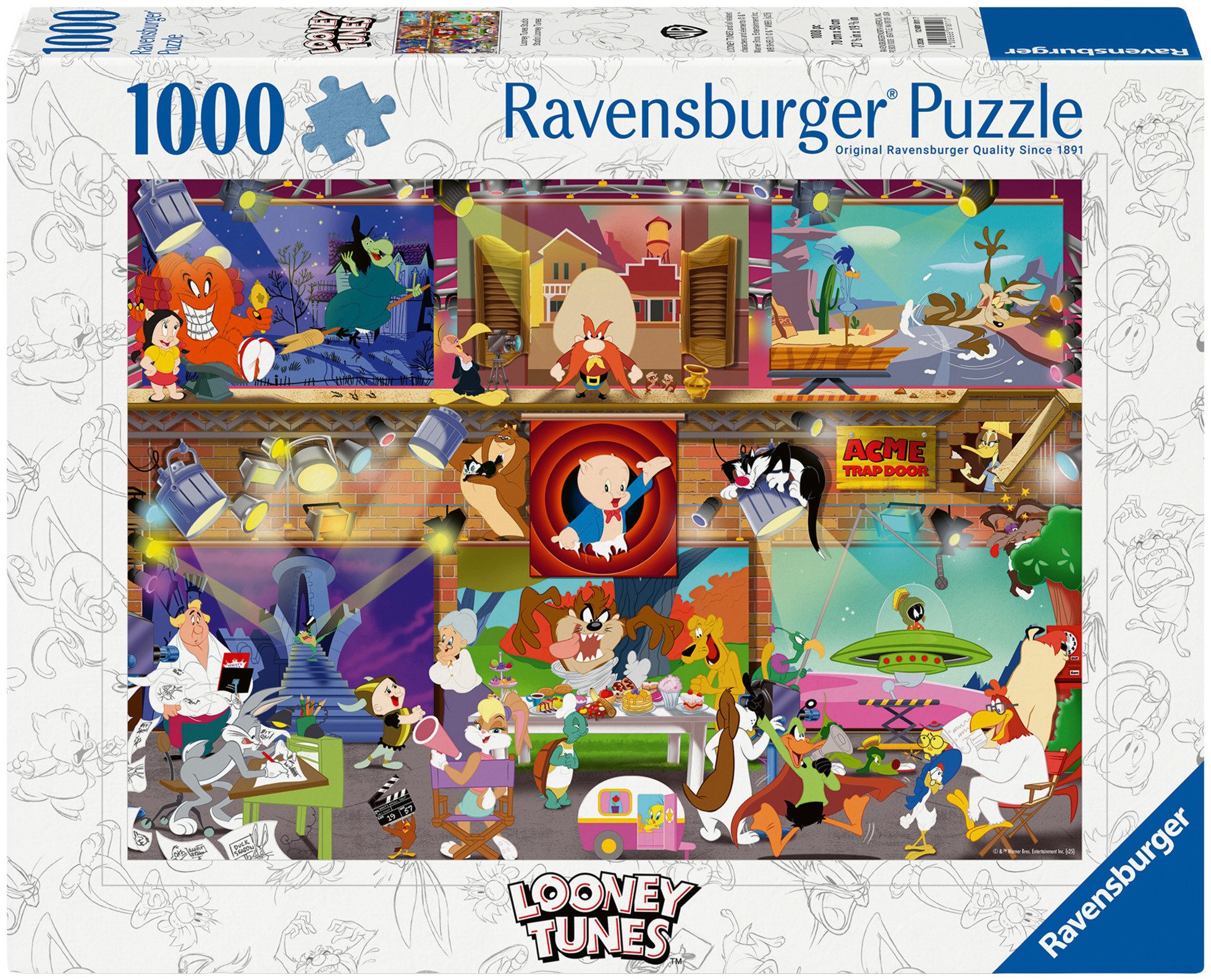 Ravensburger Puzzle Looney Tunes Studio, 1000 Puzzleteile, Made in Germany