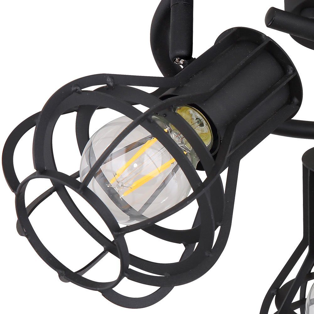 Zimmer Lampe Leuchte LED Decken etc-shop Strahler Wohn Käfig Deckenleuchte, Rondell Spot Filament