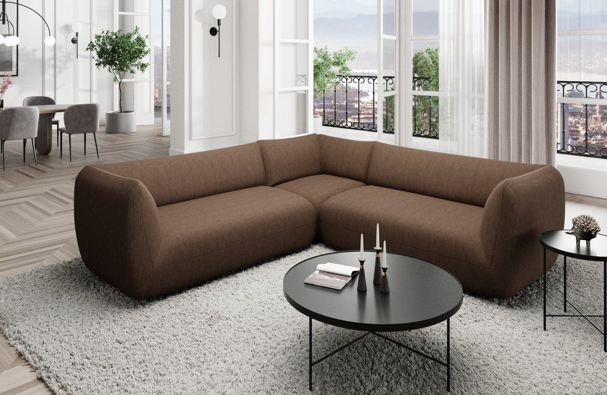Ecksofa Polster Eckcouch Polstersofa Stoff Eck Couch Madrid L Form