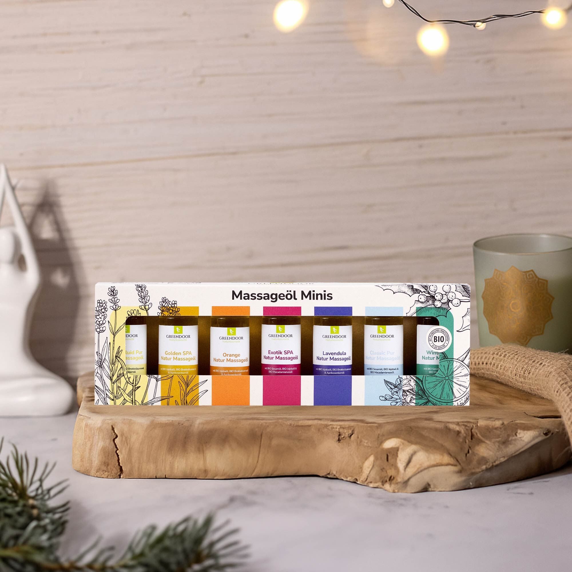 GREENDOOR Massageöl Massageöl Sortiment als Minis